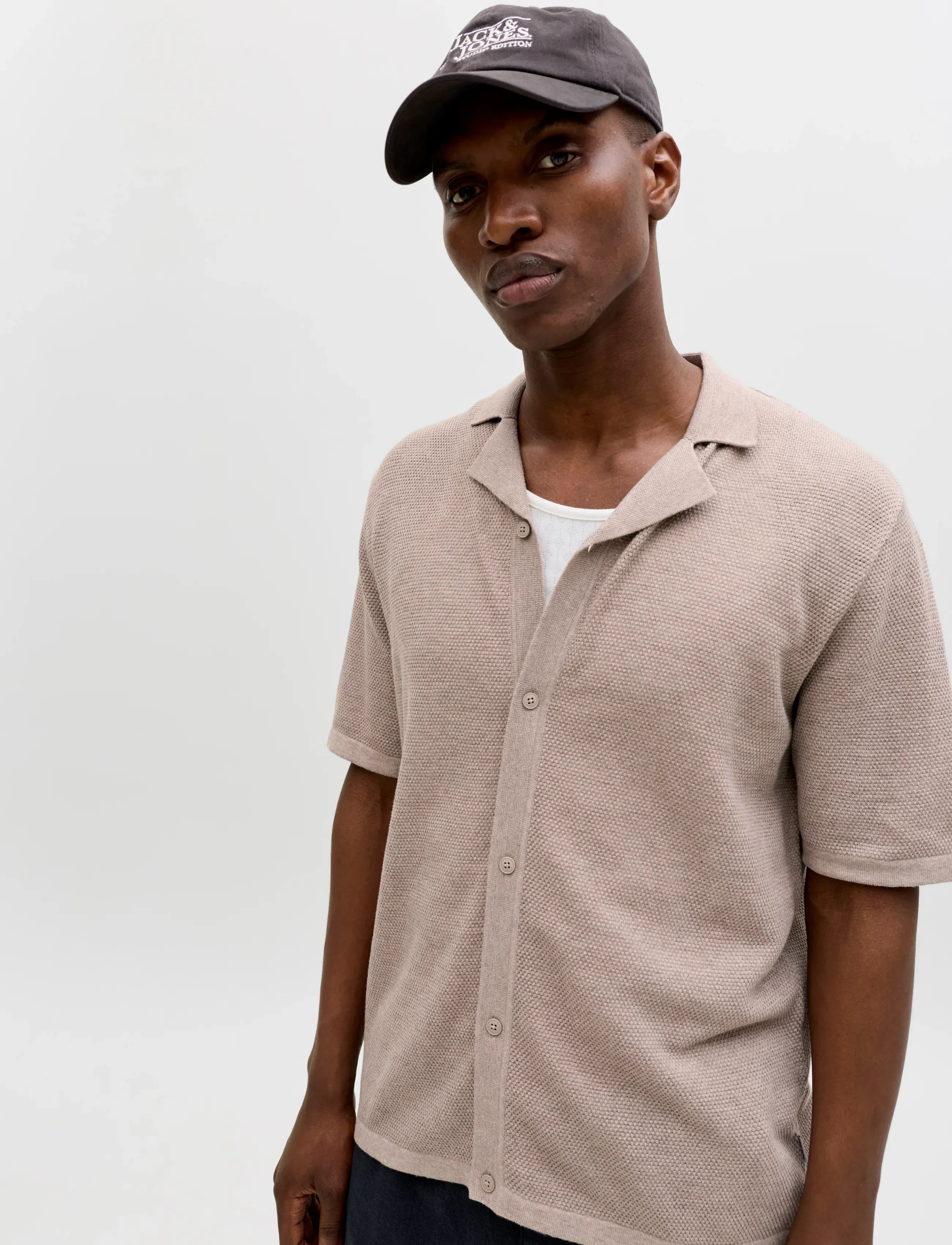 JACK & JONES Jjchris Knit Resort Ss pikéer herr – bild 5