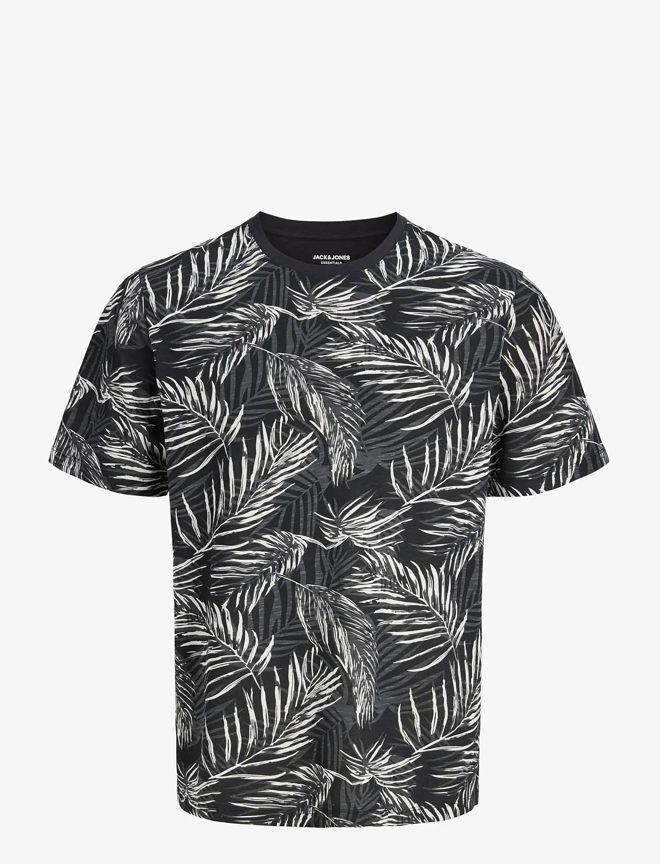 Jack & Jones - JJJEFF AOP TEE SS CREW NECK - lühikeste varrukatega t-särgid - black - 1