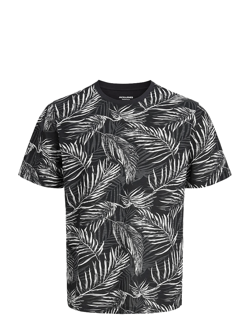 Jack & Jones - JJJEFF AOP TEE SS CREW NECK - lühikeste varrukatega t-särgid - black - 1