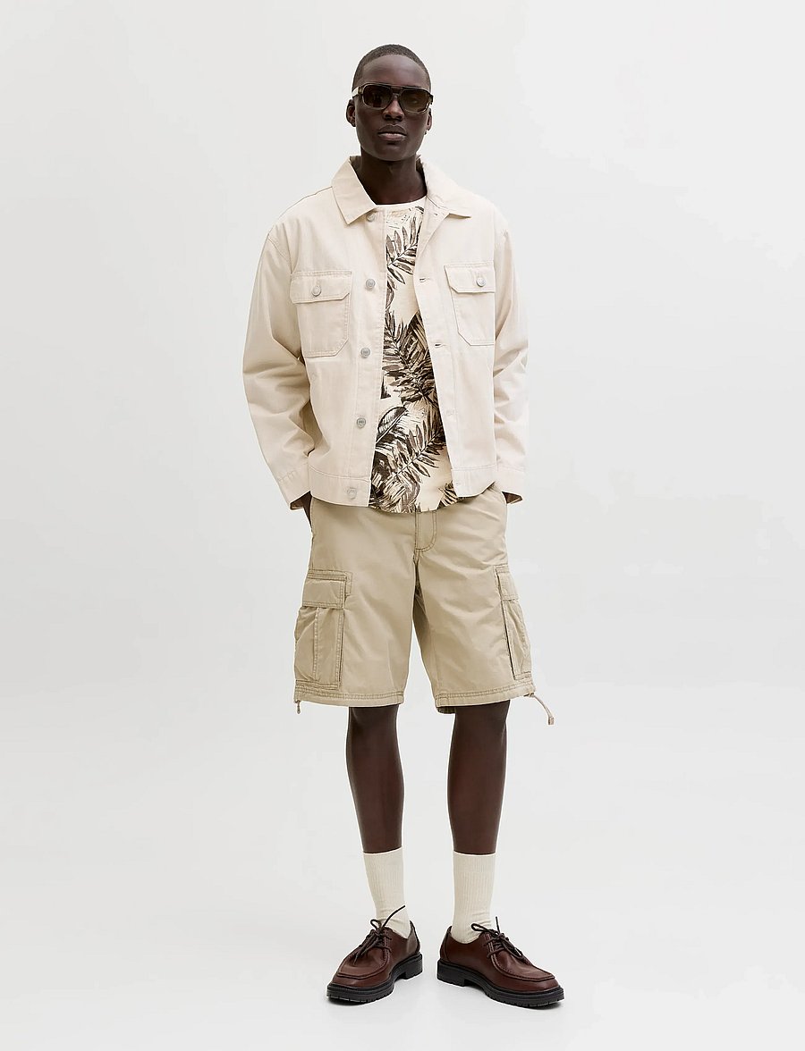 Jack & Jones - JJJEFF AOP TEE SS CREW NECK - kurzärmelig - moonbeam - 3
