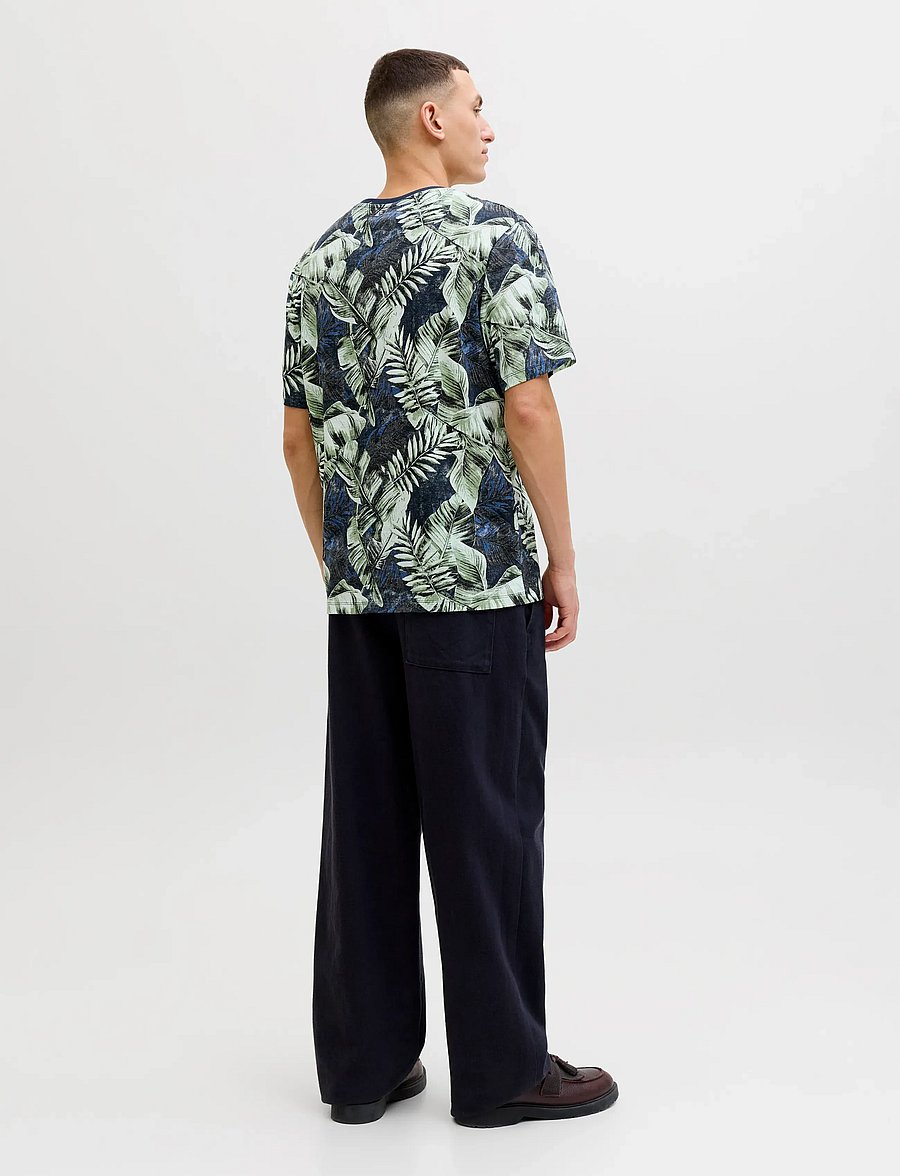 Jack & Jones - JJJEFF AOP TEE SS CREW NECK - lühikeste varrukatega t-särgid - sky captain - 3