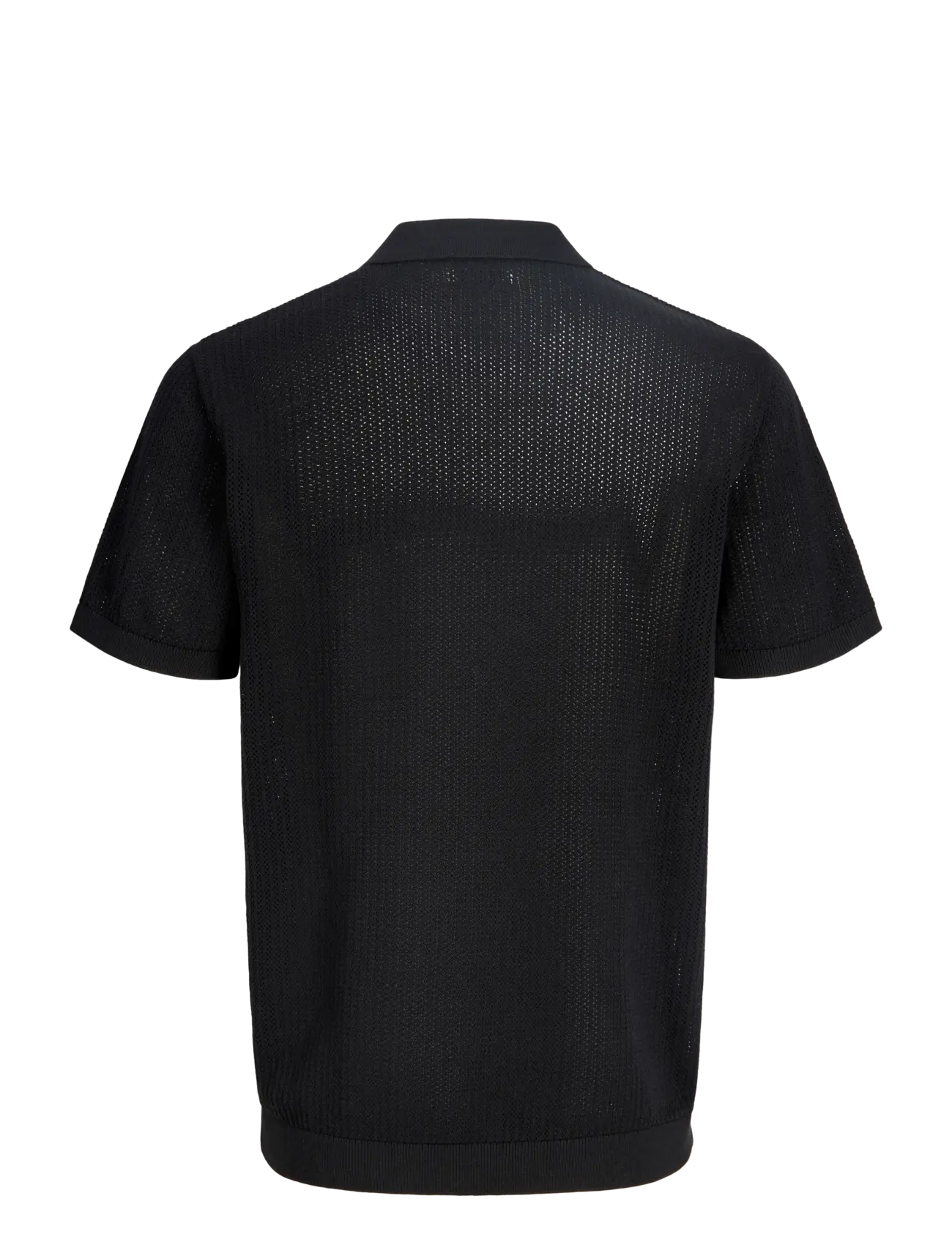 Jack & Jones - JJJESS KNIT POLO SS - gestrickte polohemden - black - 2