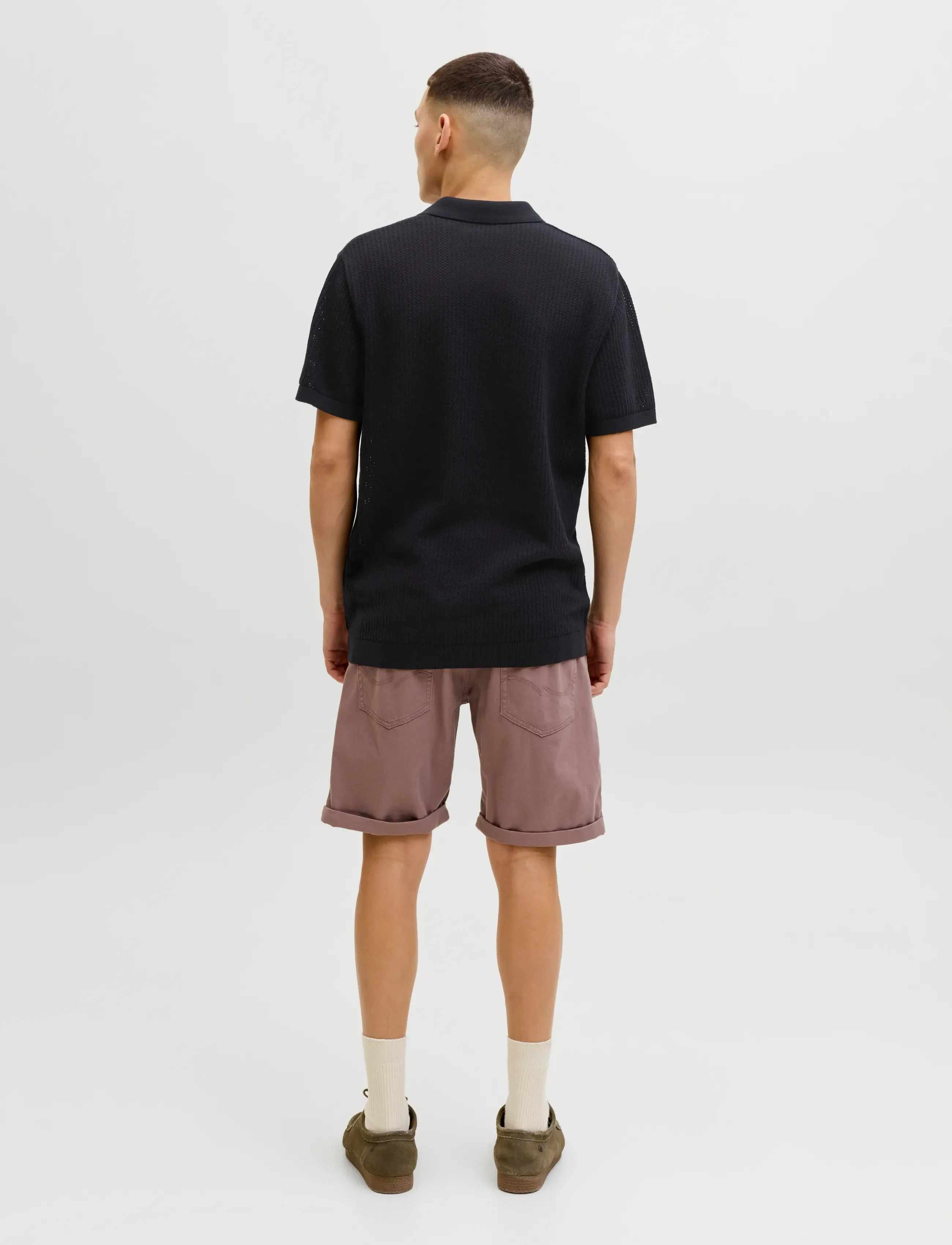 Jack & Jones - JJJESS KNIT POLO SS - gestrickte polohemden - black - 3