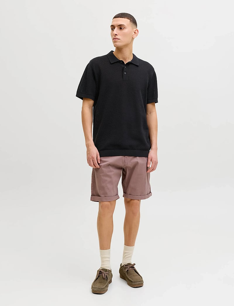Jack & Jones - JJJESS KNIT POLO SS - polostrik - black - 4