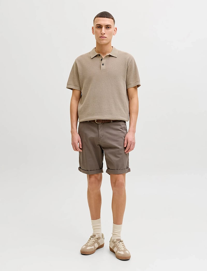 Jack & Jones - JJJESS KNIT POLO SS - gestrickte polohemden - string - 4