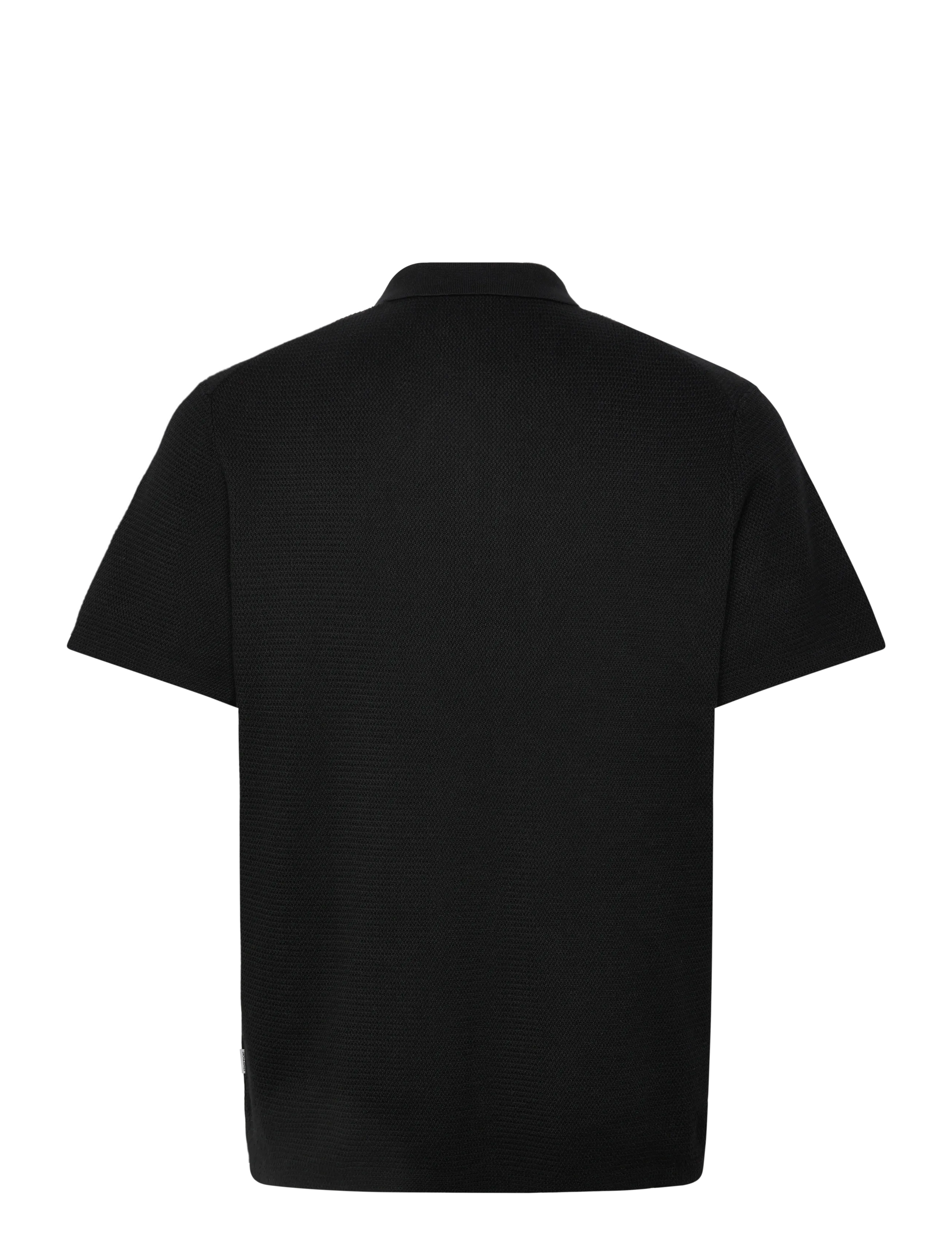 Jack & Jones - JJMAX KNIT ZIP POLO SS - gestrickte polohemden - black - 2