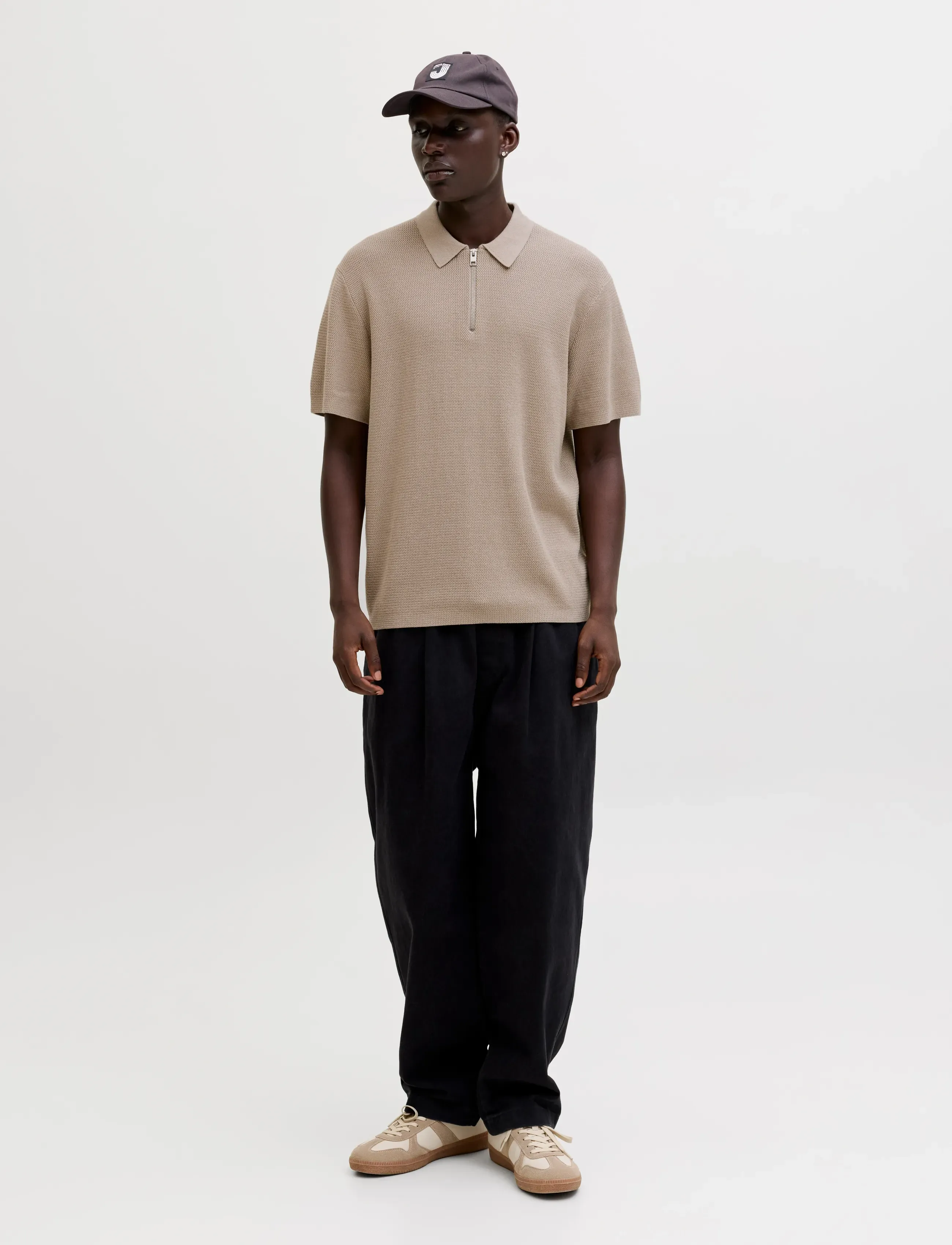 Jack & Jones - JJMAX KNIT ZIP POLO SS - die niedrigsten preise - string - 4