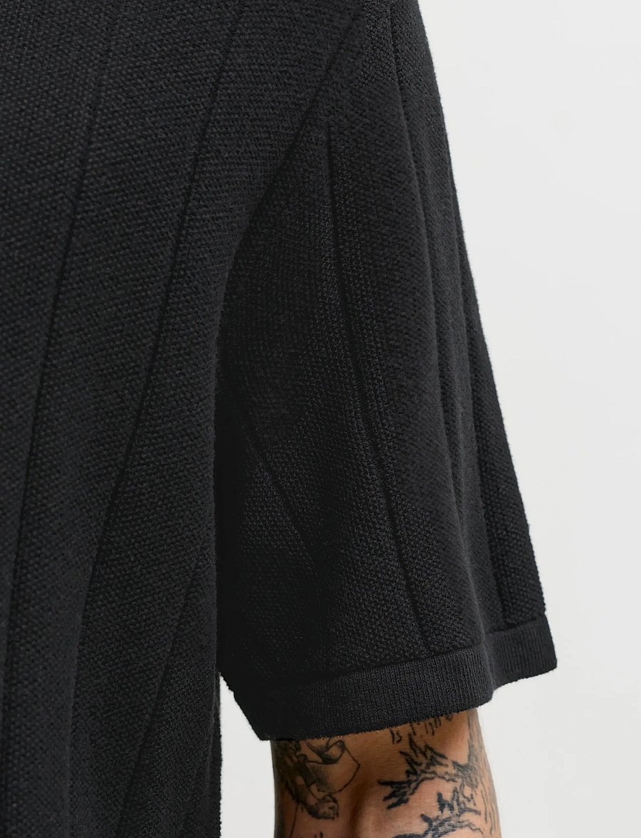 Jack & Jones - JJEBRADLEY KNIT TEE SS LN - short-sleeved t-shirts - black - 4