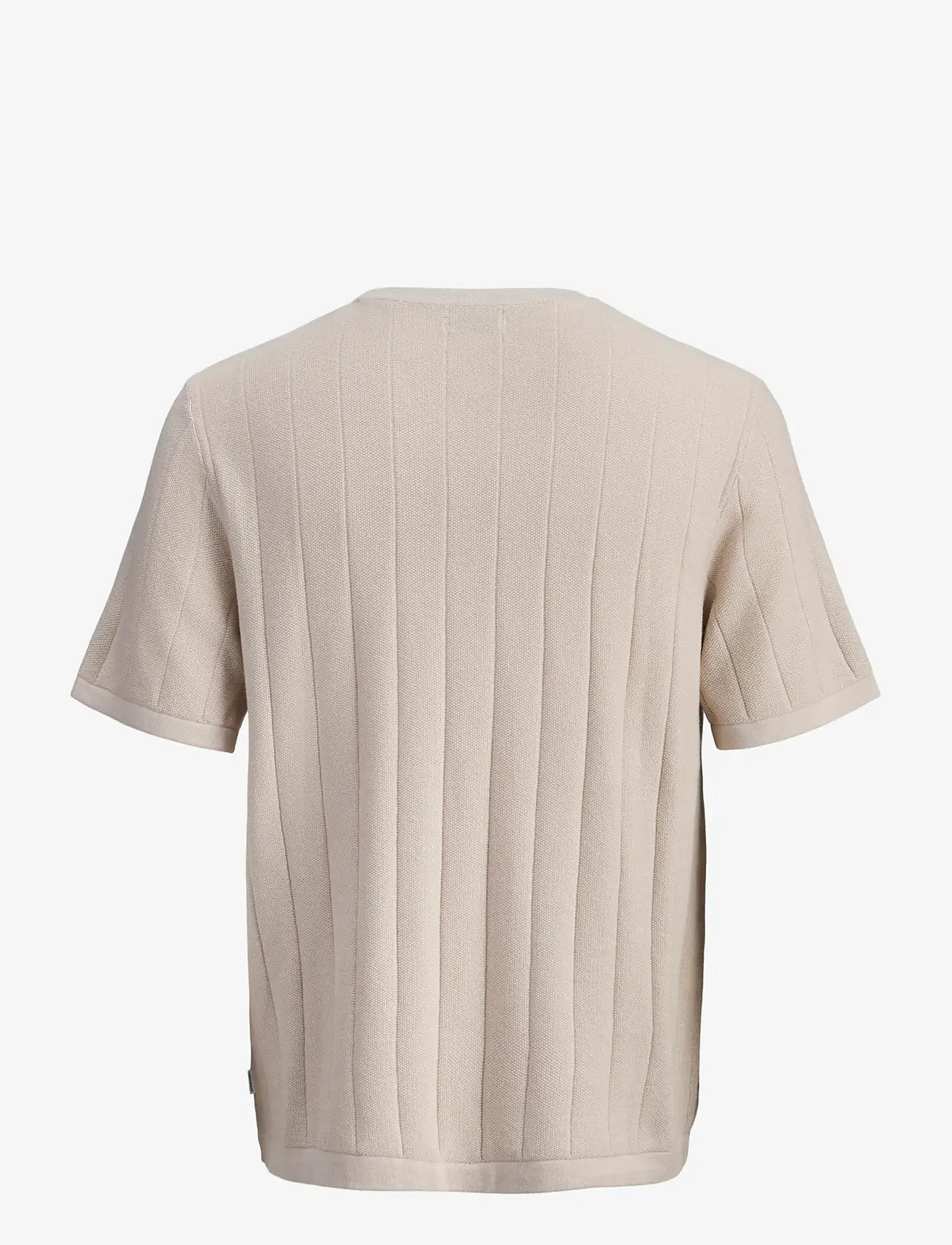 Jack & Jones - JJEBRADLEY KNIT TEE SS LN - kortærmede t-shirts - moonbeam - 2