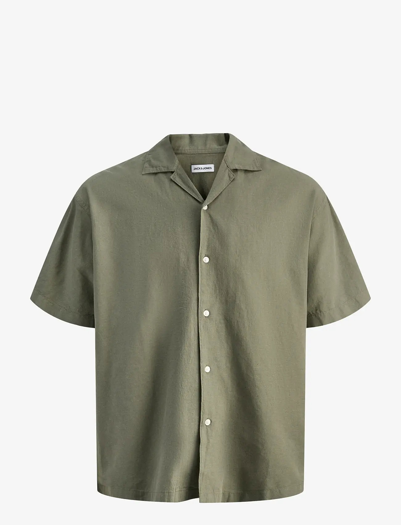 Jack & Jones - JJEBREEZE LINEN BLEND RESORT SHIRT SS SN - leinenhemden - dusty olive - 1