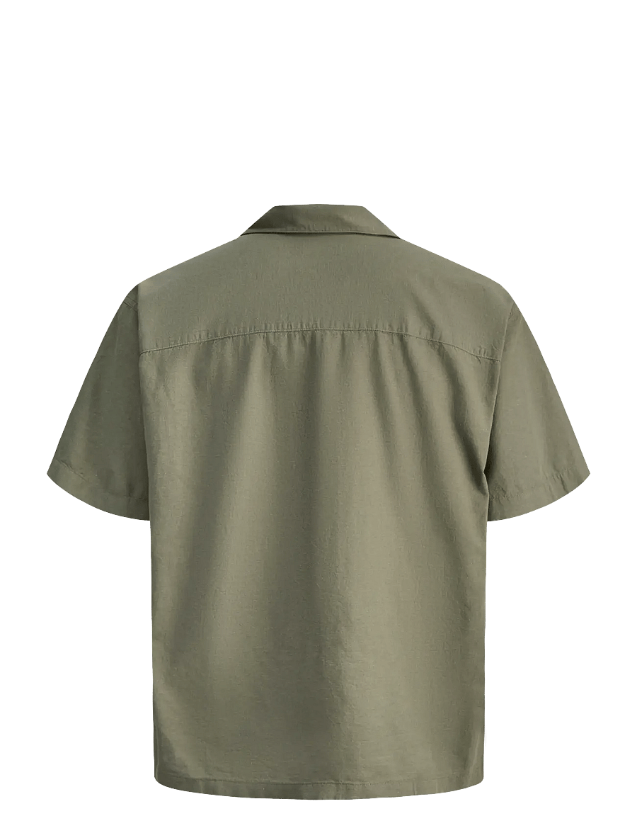 Jack & Jones - JJEBREEZE LINEN BLEND RESORT SHIRT SS SN - chemises de lin - dusty olive - 2