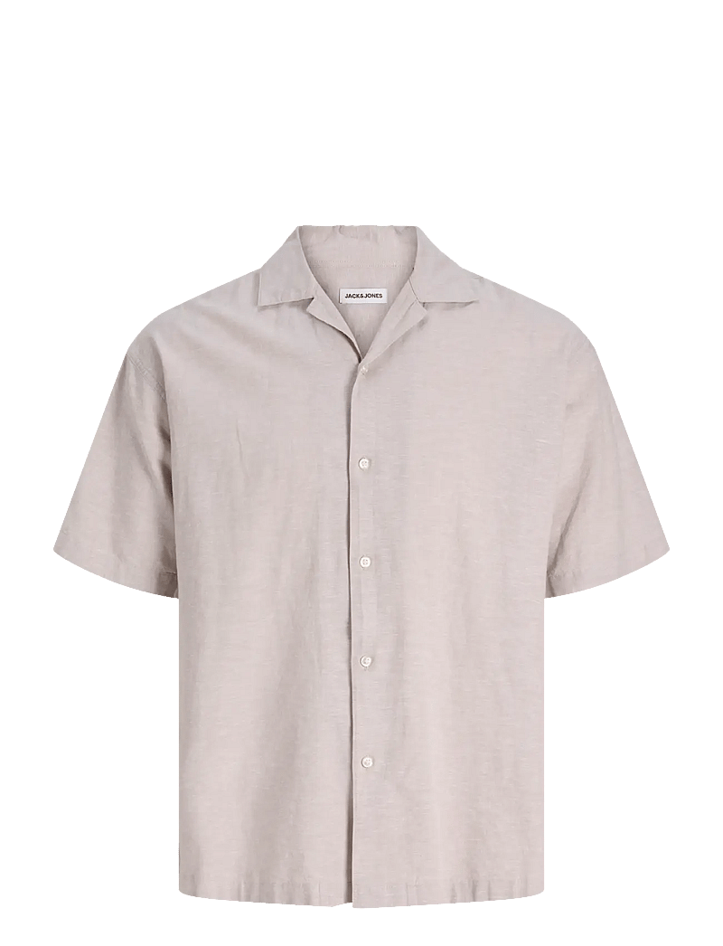Jack & Jones - JJEBREEZE LINEN BLEND RESORT SHIRT SS SN - linen shirts - string - 1