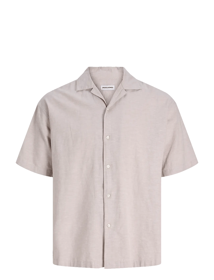Jack & Jones - JJEBREEZE LINEN BLEND RESORT SHIRT SS SN - chemises de lin - string - 1