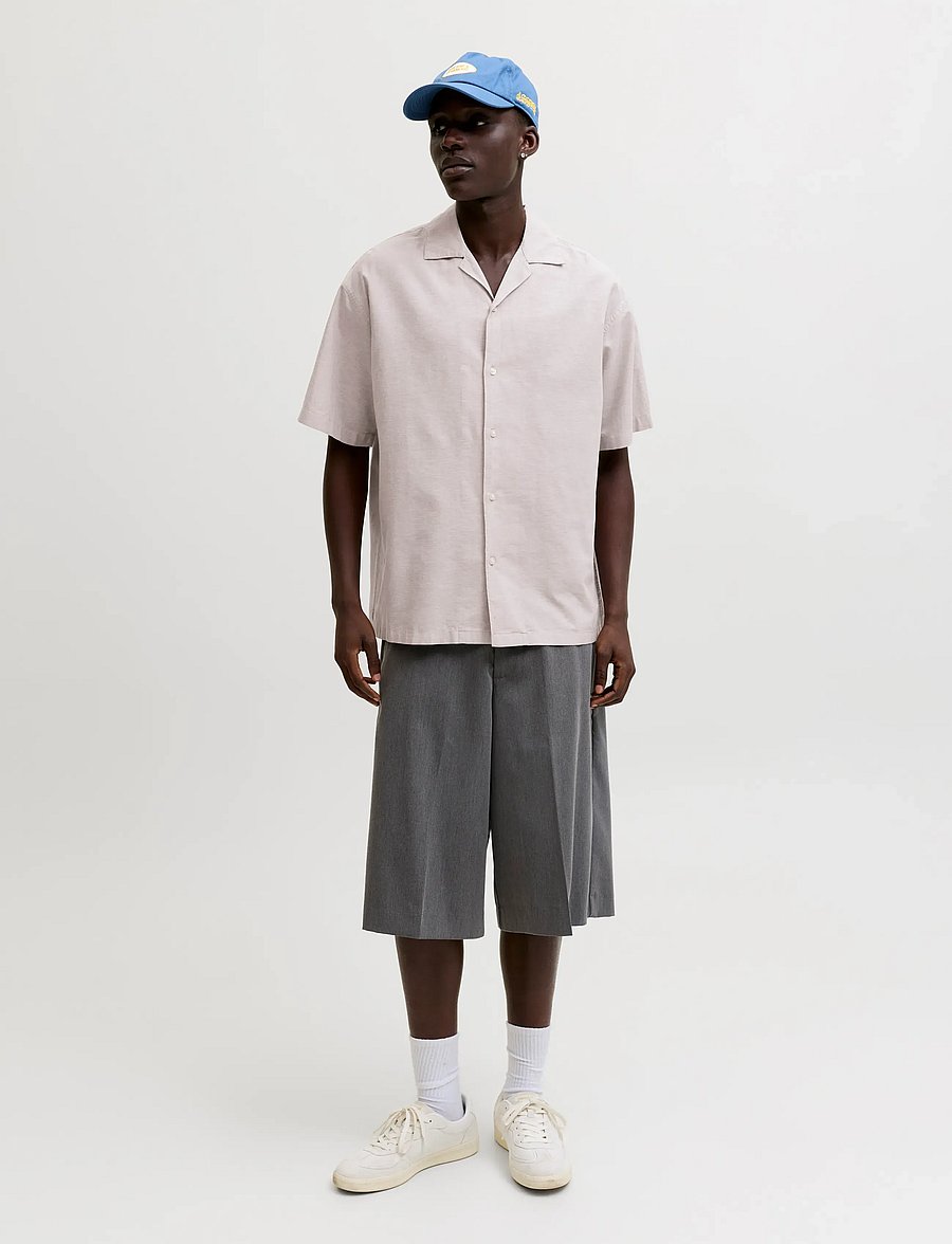 Jack & Jones - JJEBREEZE LINEN BLEND RESORT SHIRT SS SN - chemises de lin - string - 4