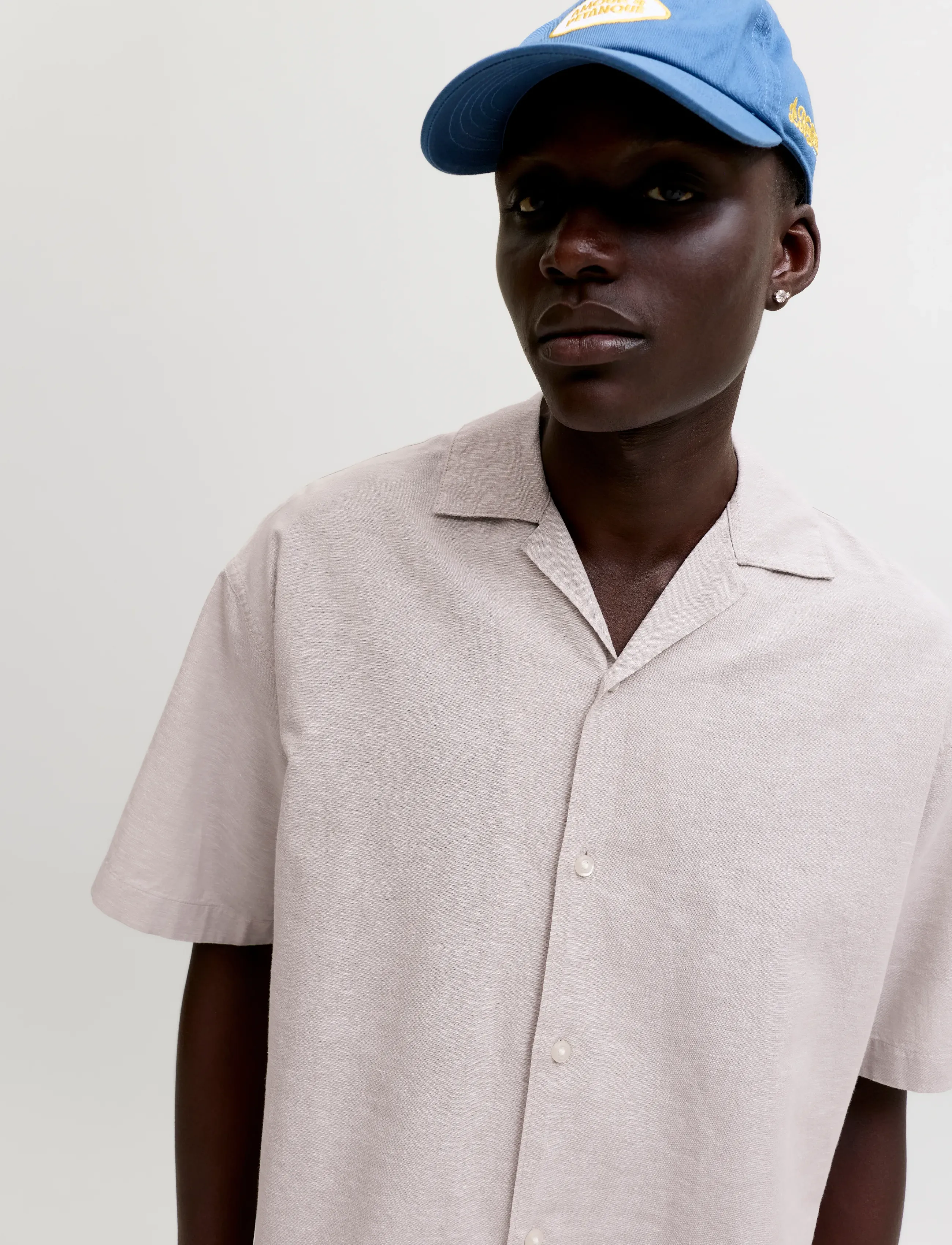 JACK & JONES Jjebreeze Linen Blend Resort Shirt Ss Sn kortärmade skjortor herr – bild 5