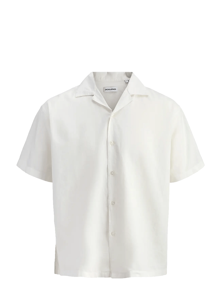 Jack & Jones - JJEBREEZE LINEN BLEND RESORT SHIRT SS SN - chemises de lin - white - 1
