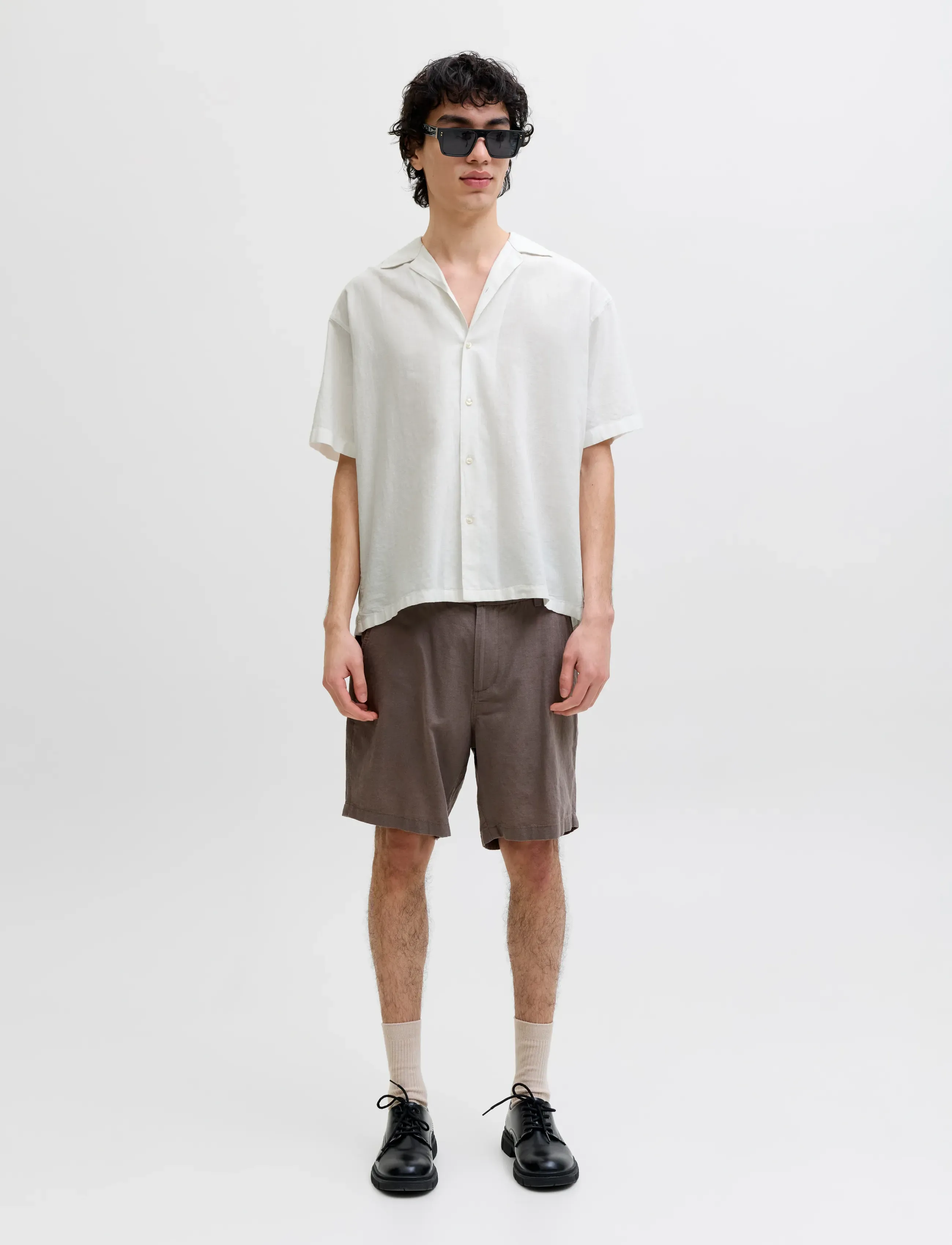 Jack & Jones - JJEBREEZE LINEN BLEND RESORT SHIRT SS SN - chemises de lin - white - 3