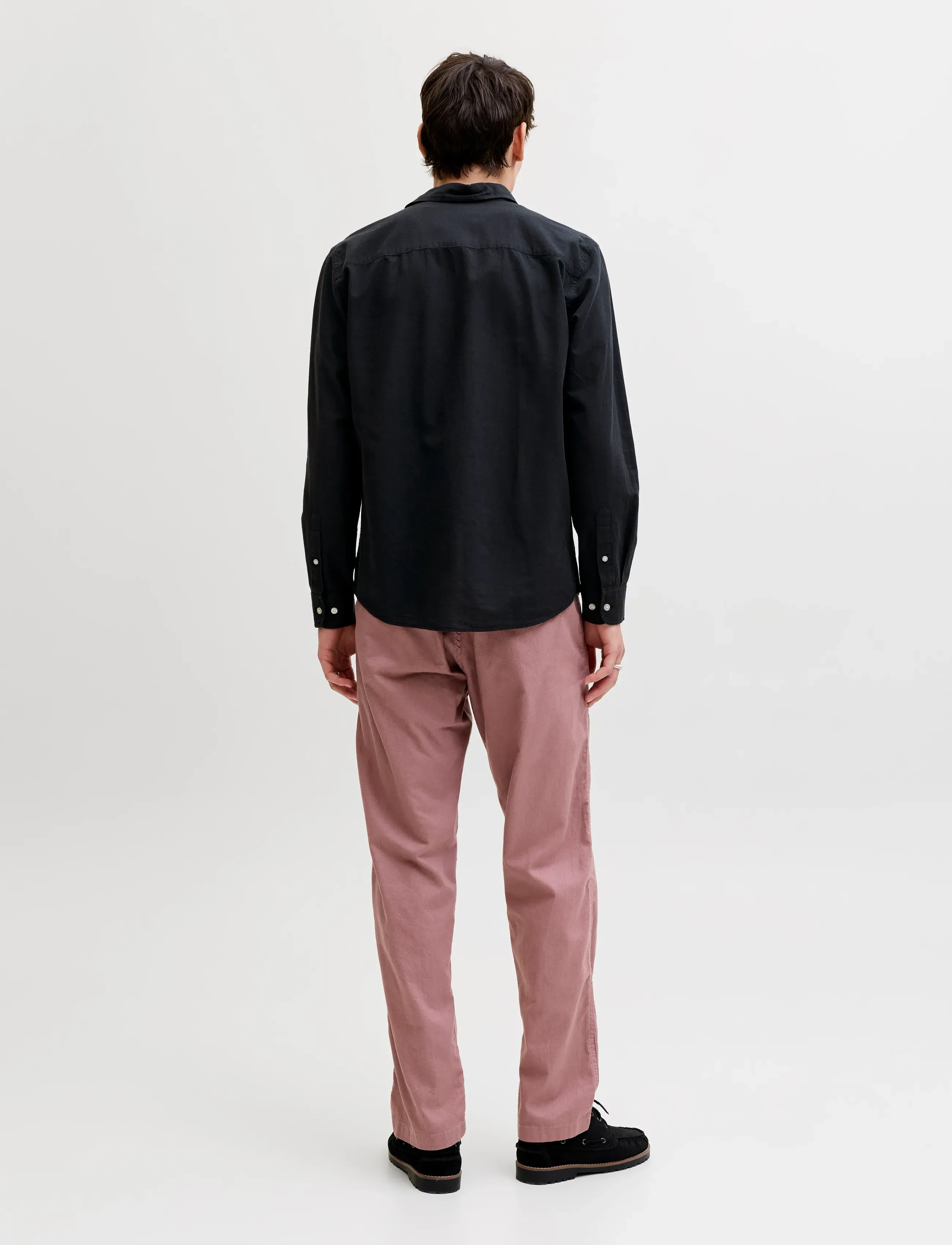 Jack & Jones - JJEBREEZE LINEN BLEND SHIRT L/S SN - hørskjorter - black - 2