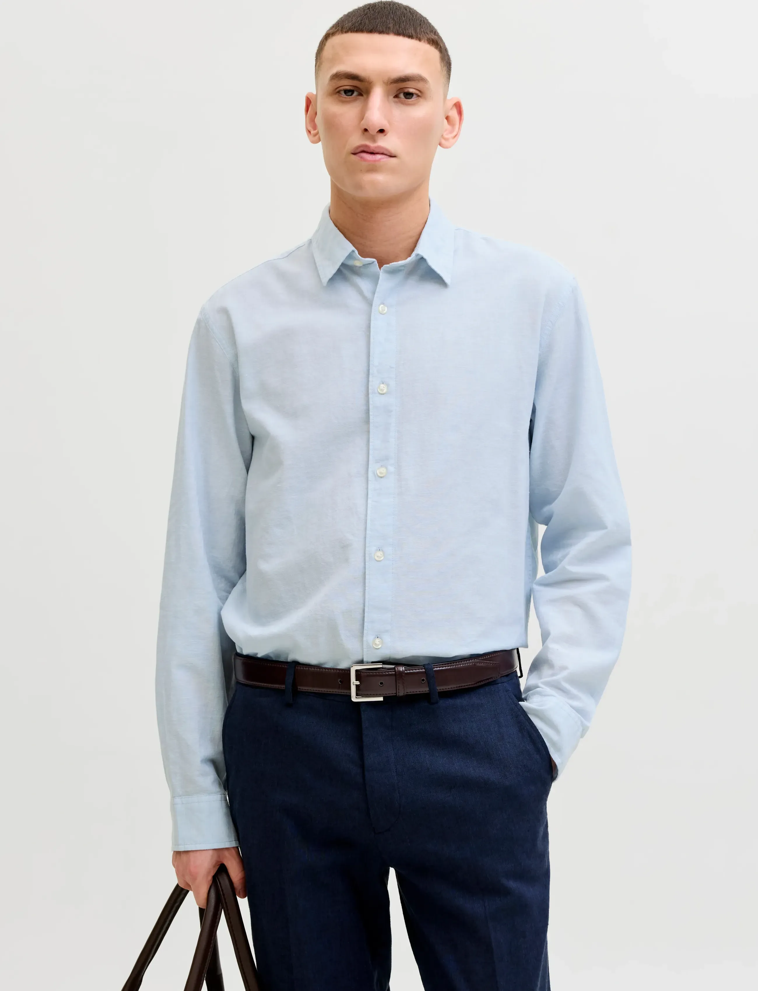Jack & Jones JJEBREEZE LINEN BLEND SHIRT L/S SN - Skjorter - CELESTIAL BLUE / blue