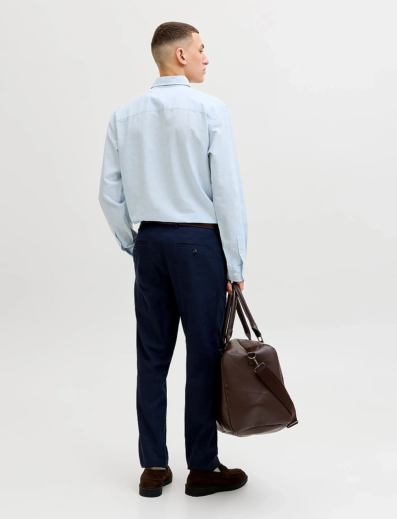 Jack & Jones - JJEBREEZE LINEN BLEND SHIRT L/S SN - hørskjorter - celestial blue - 3