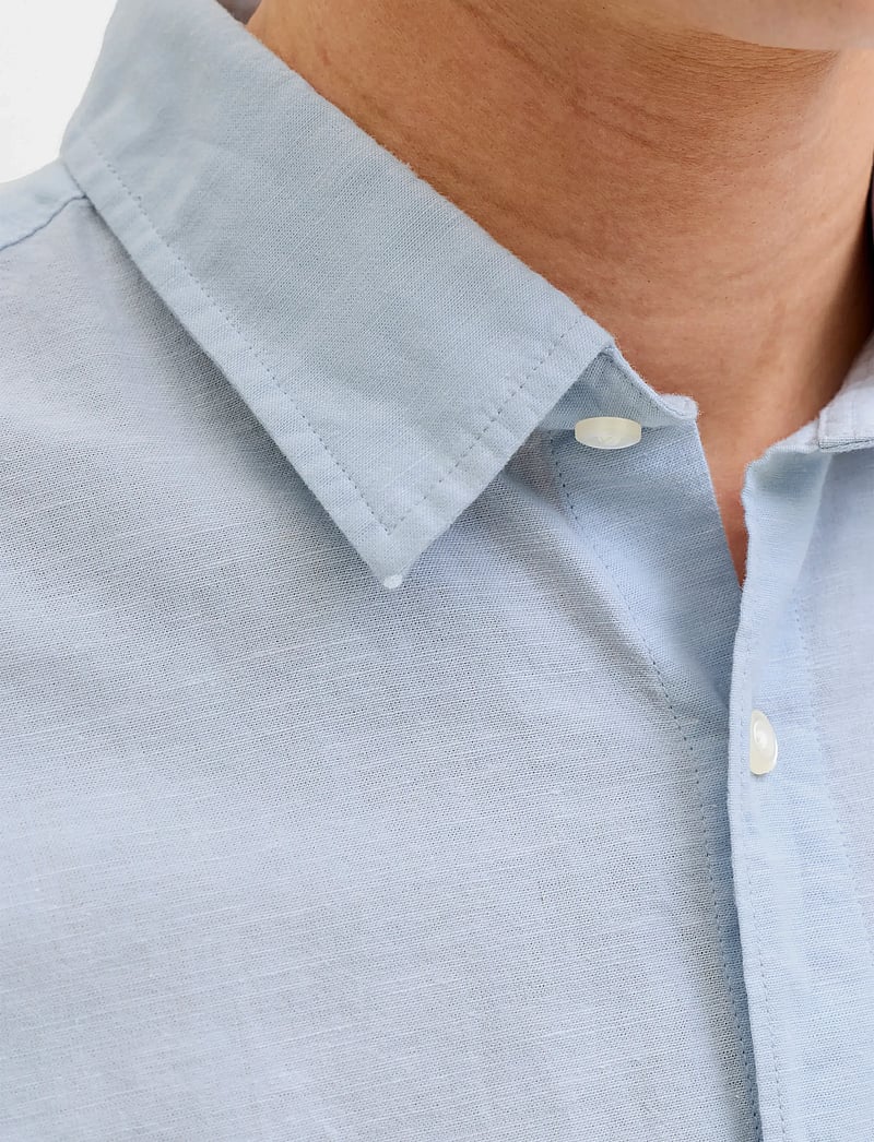 Jack & Jones - JJEBREEZE LINEN BLEND SHIRT L/S SN - hørskjorter - celestial blue - 5
