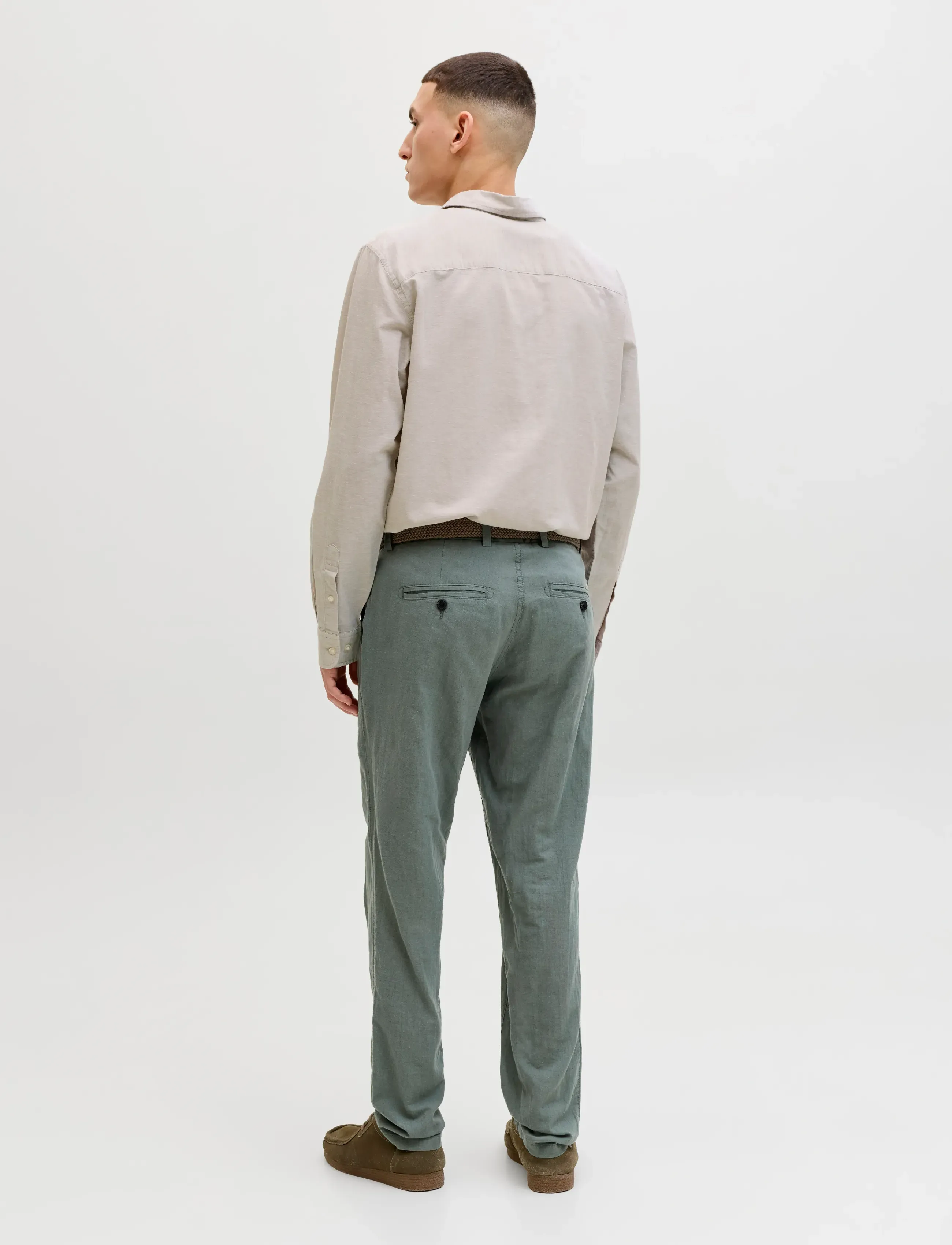 Jack & Jones - JJEBREEZE LINEN BLEND SHIRT L/S SN - hørskjorter - string - 2