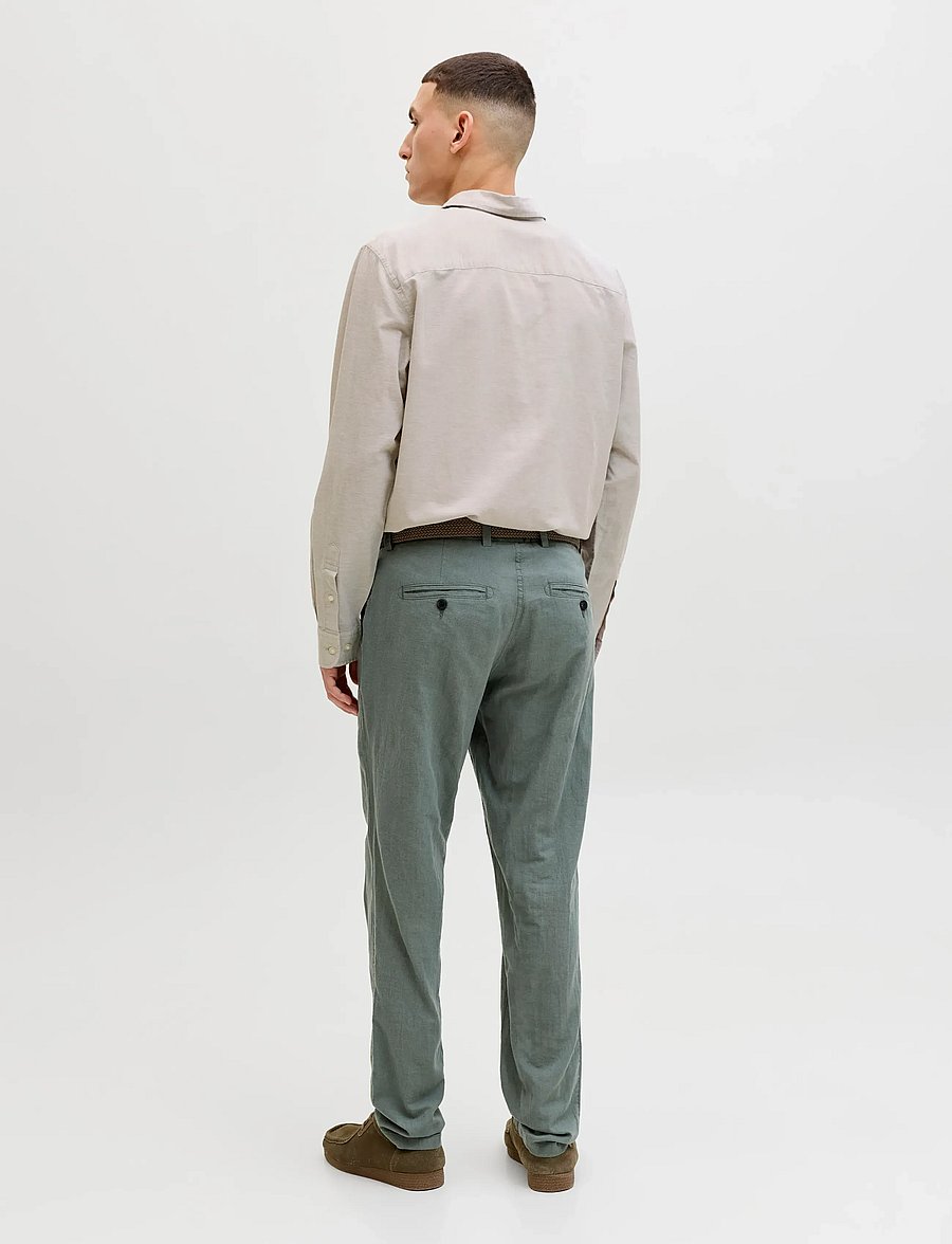 Jack & Jones - JJEBREEZE LINEN BLEND SHIRT L/S SN - hørskjorter - string - 2