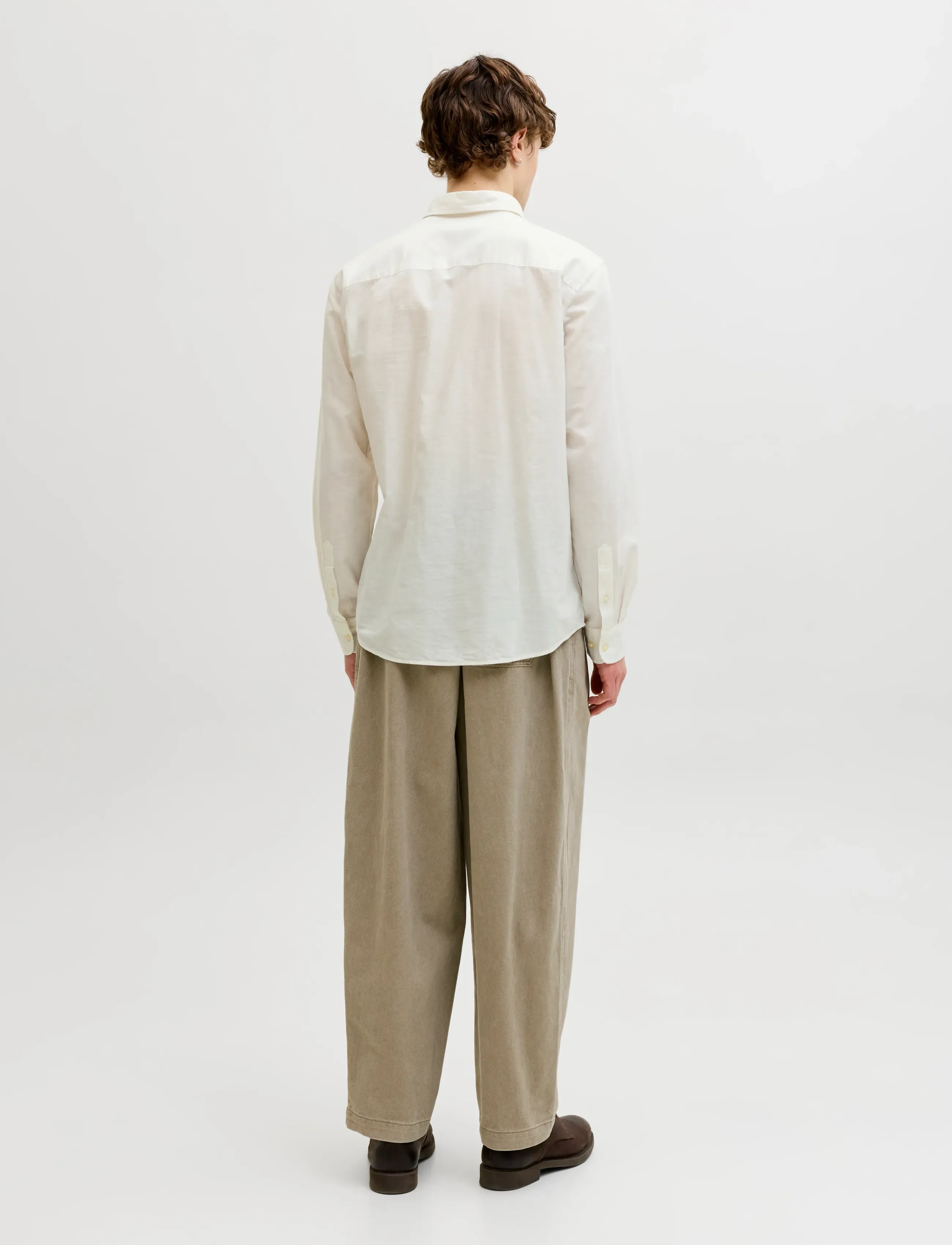Jack & Jones - JJEBREEZE LINEN BLEND SHIRT L/S SN - linnen overhemden - white - 2