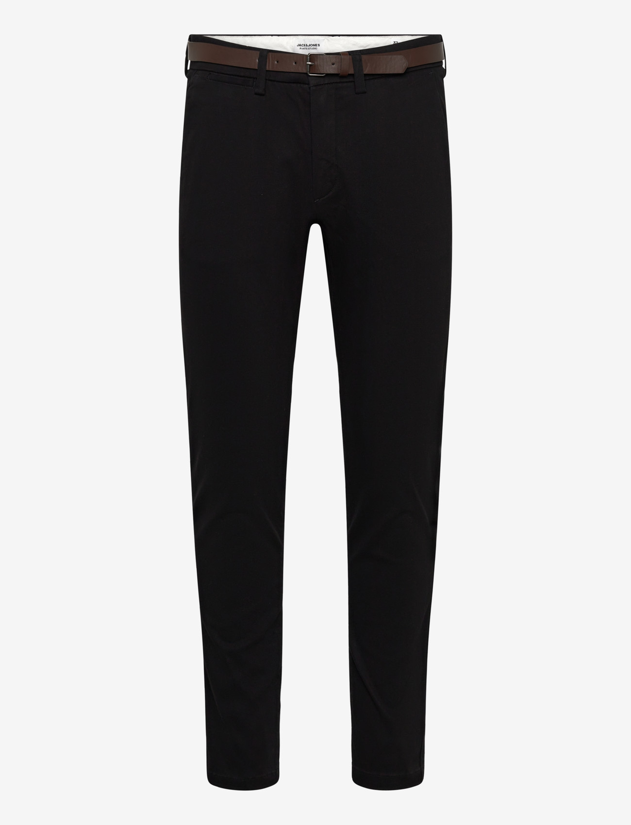 Jack & Jones - JPSTMARCO ADAM BELTED CHINO - chino püksid - black - 0