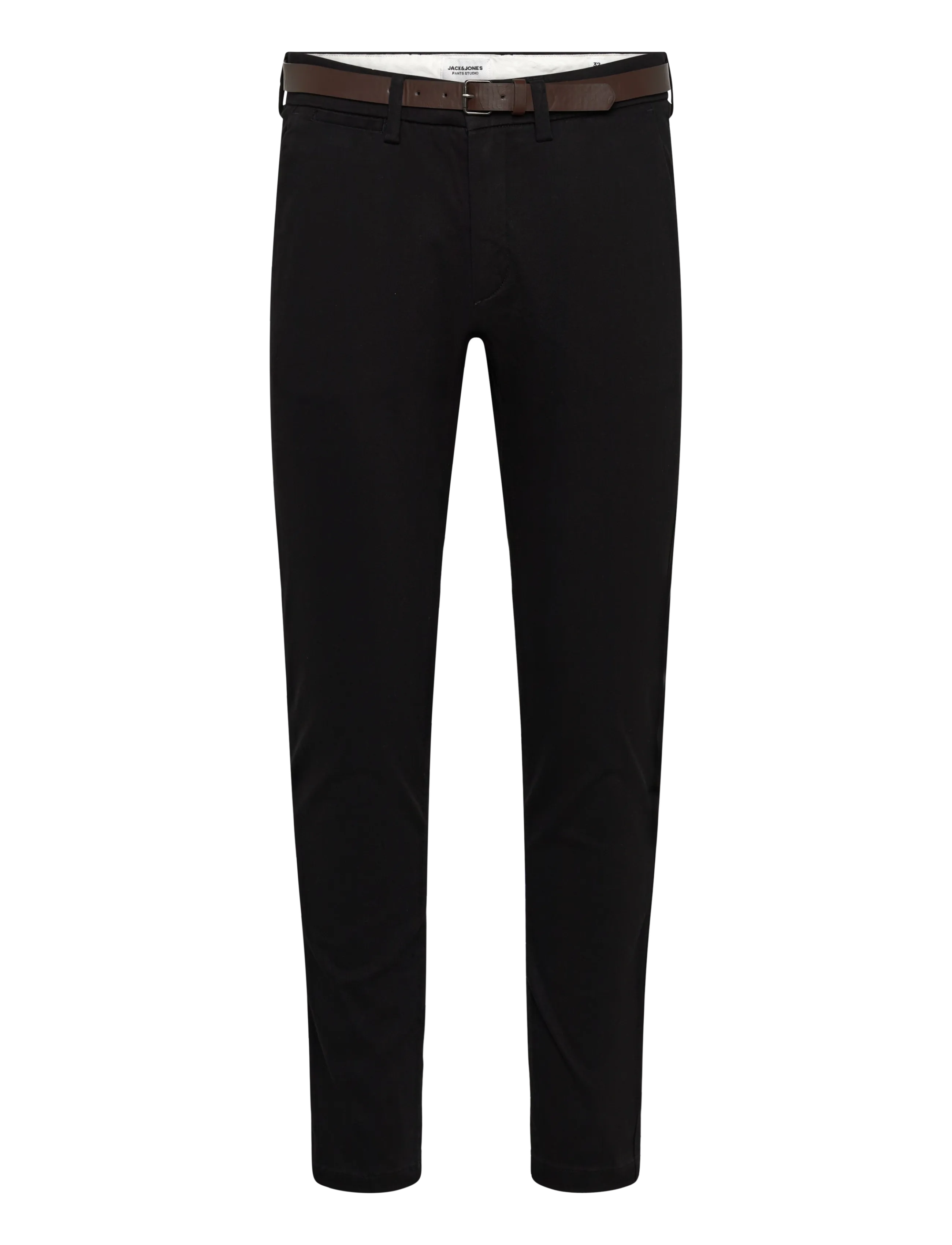 Jack & Jones JPSTMARCO ADAM BELTED CHINO - Püksid - BLACK / black