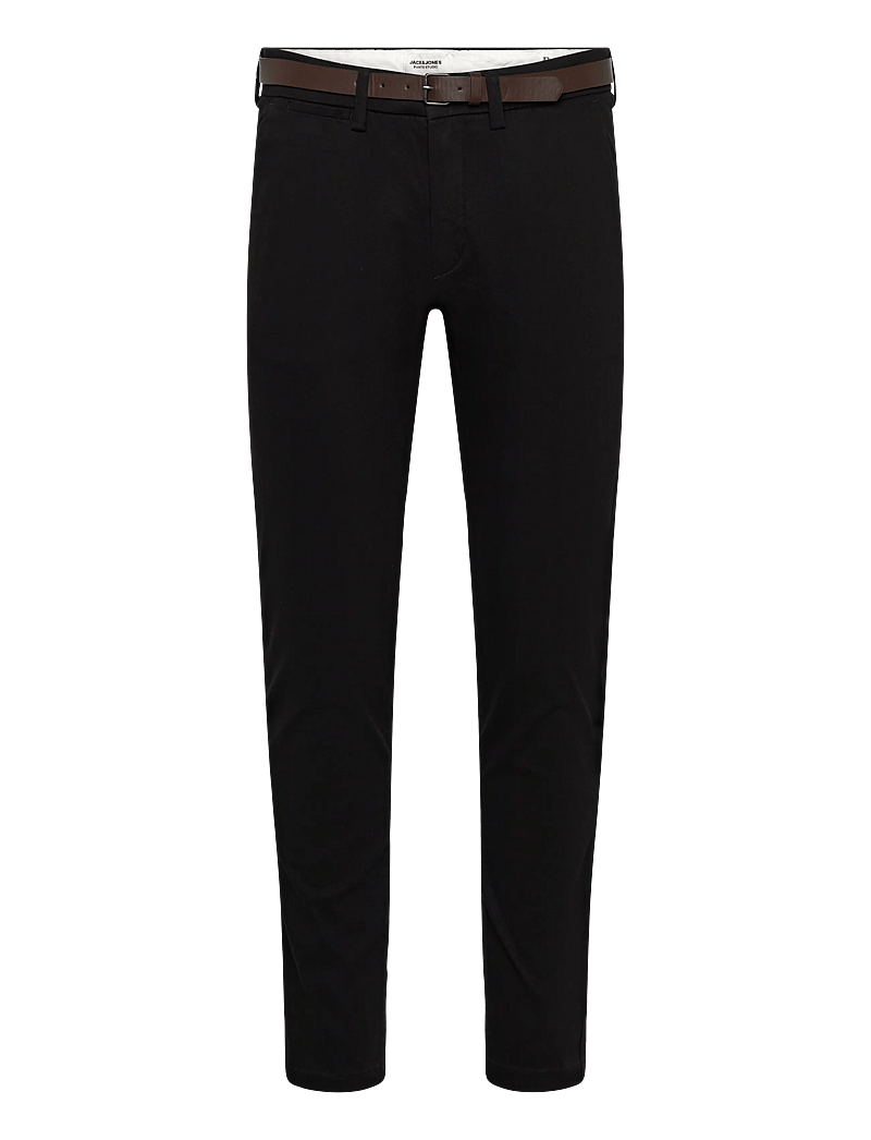 Jack & Jones - JPSTMARCO ADAM BELTED CHINO - chinos - black - 0