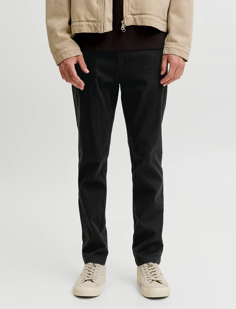 Jack & Jones - JPSTMARCO ADAM BELTED CHINO - chinos - black - 0