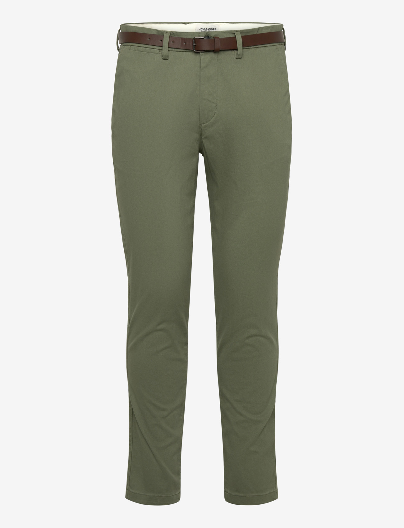 Jack & Jones - JPSTMARCO ADAM BELTED CHINO - chino püksid - deep lichen green - 0