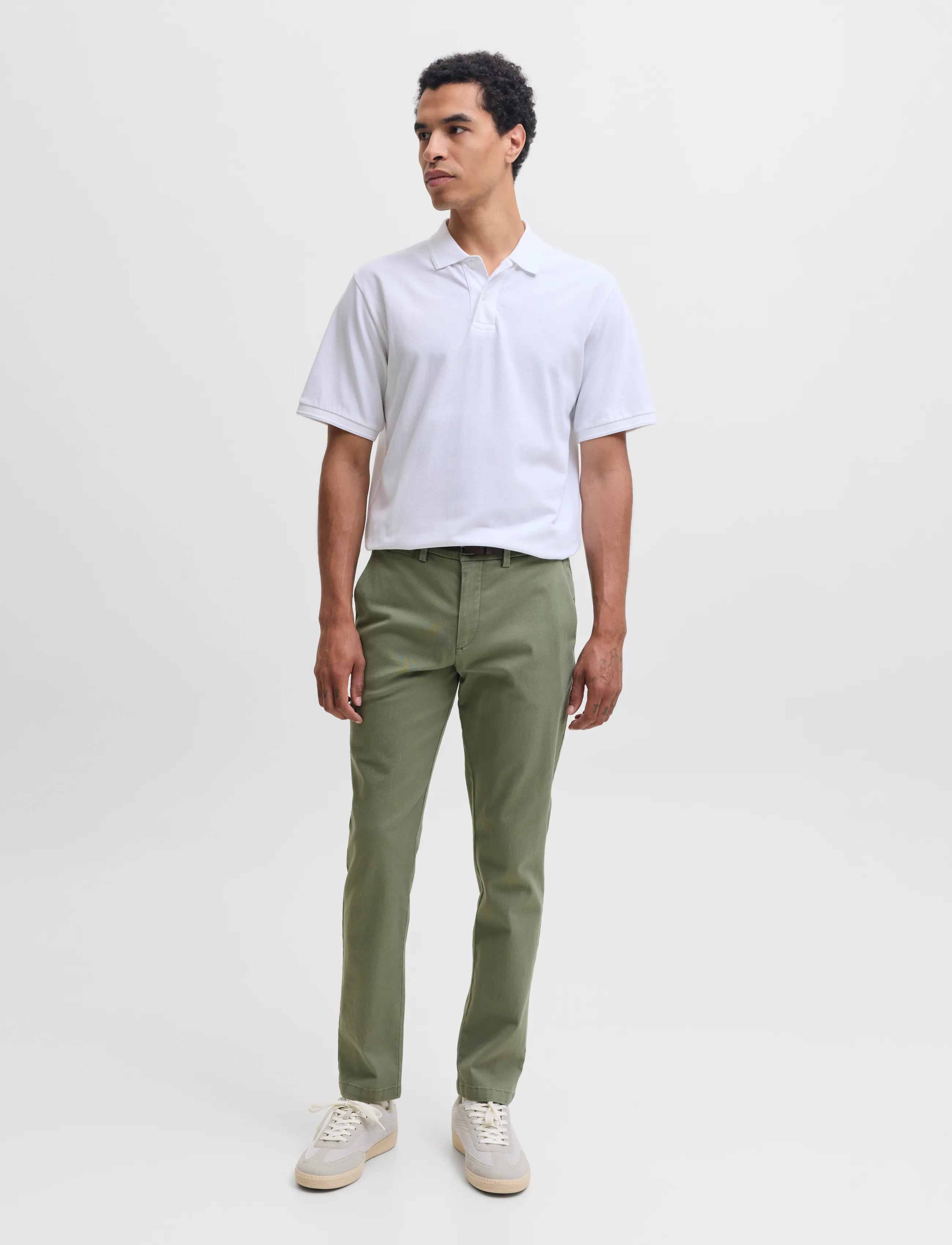 Jack & Jones - JPSTMARCO ADAM BELTED CHINO - chinos - deep lichen green - 4
