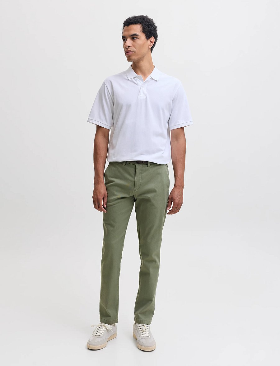 Jack & Jones - JPSTMARCO ADAM BELTED CHINO - chinos - deep lichen green - 4