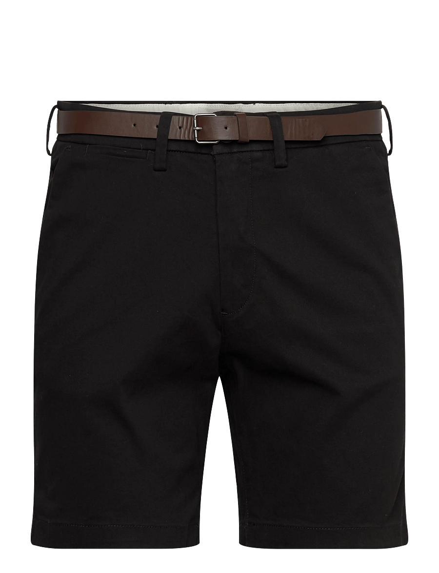 Jack & Jones - JPSTADAM BELTED CHINO SHORTS REG - chinos shorts - black - 0