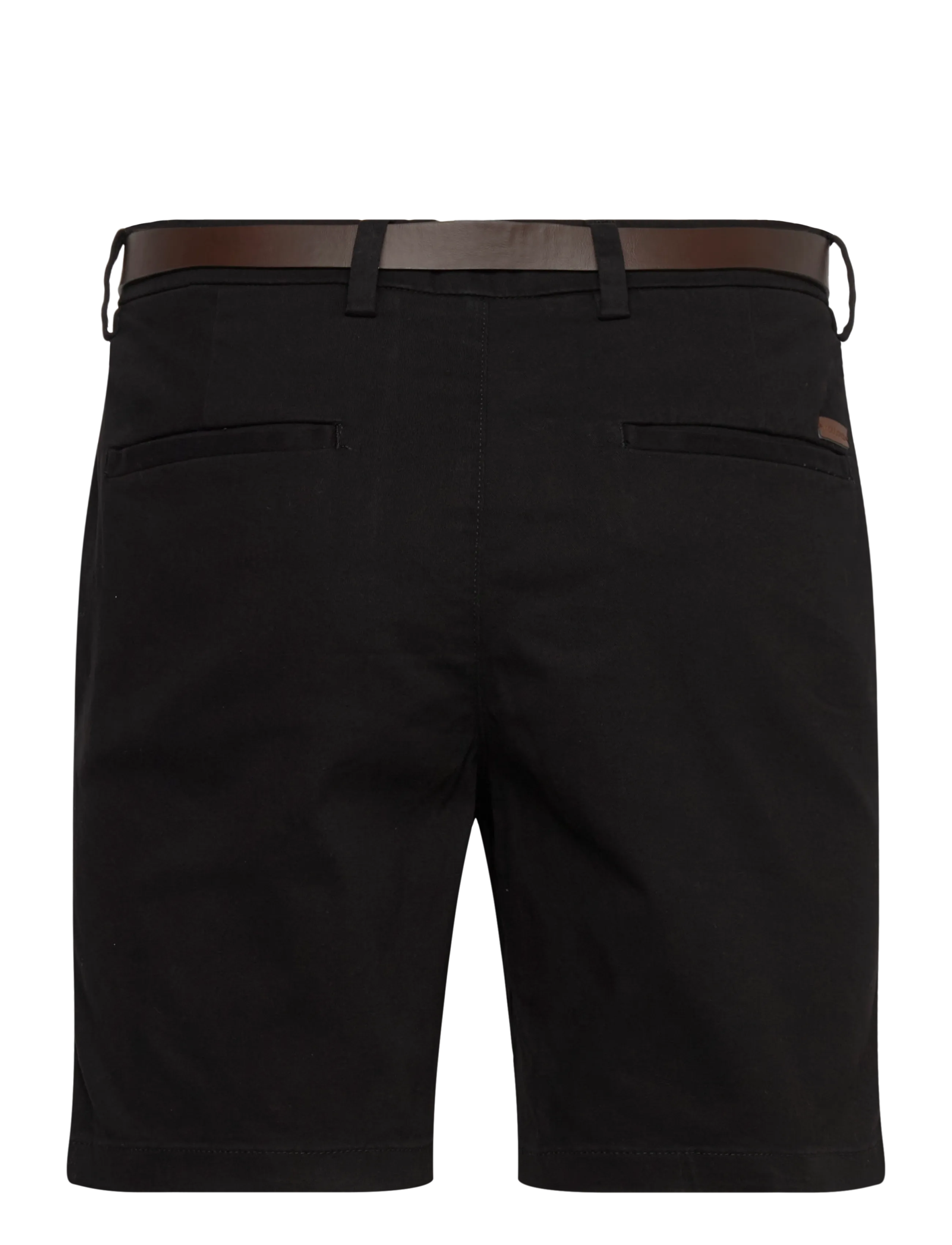 Jack & Jones - JPSTADAM BELTED CHINO SHORTS REG - chinos shorts - black - 1