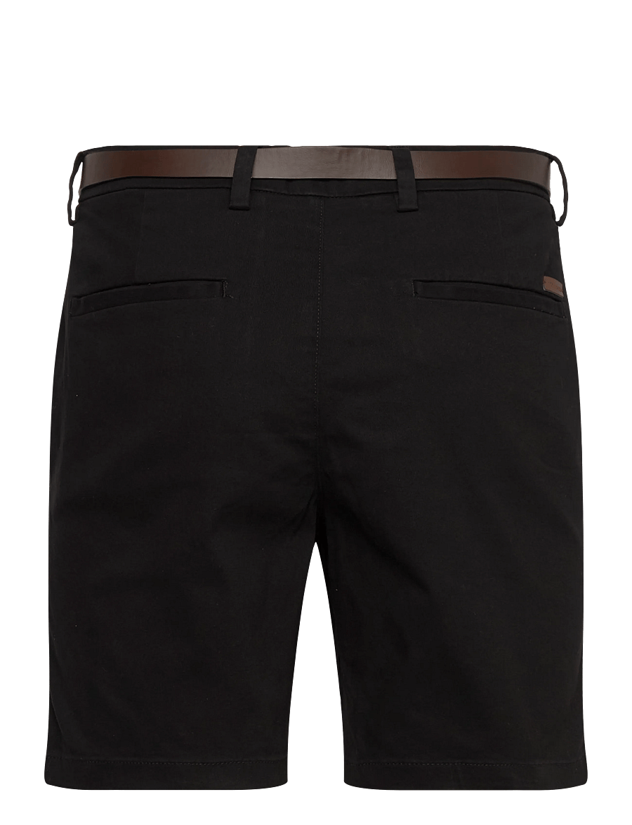 Jack & Jones - JPSTADAM BELTED CHINO SHORTS REG - chinos shorts - black - 1