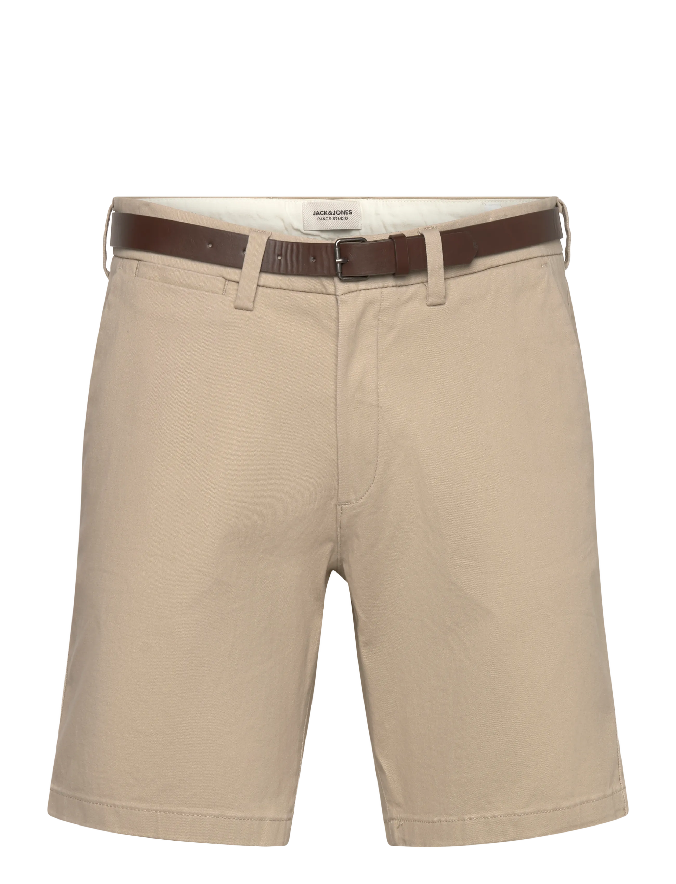 JACK & JONES Jpstadam Belted Chino Shorts Reg Beige - XXL - Herren