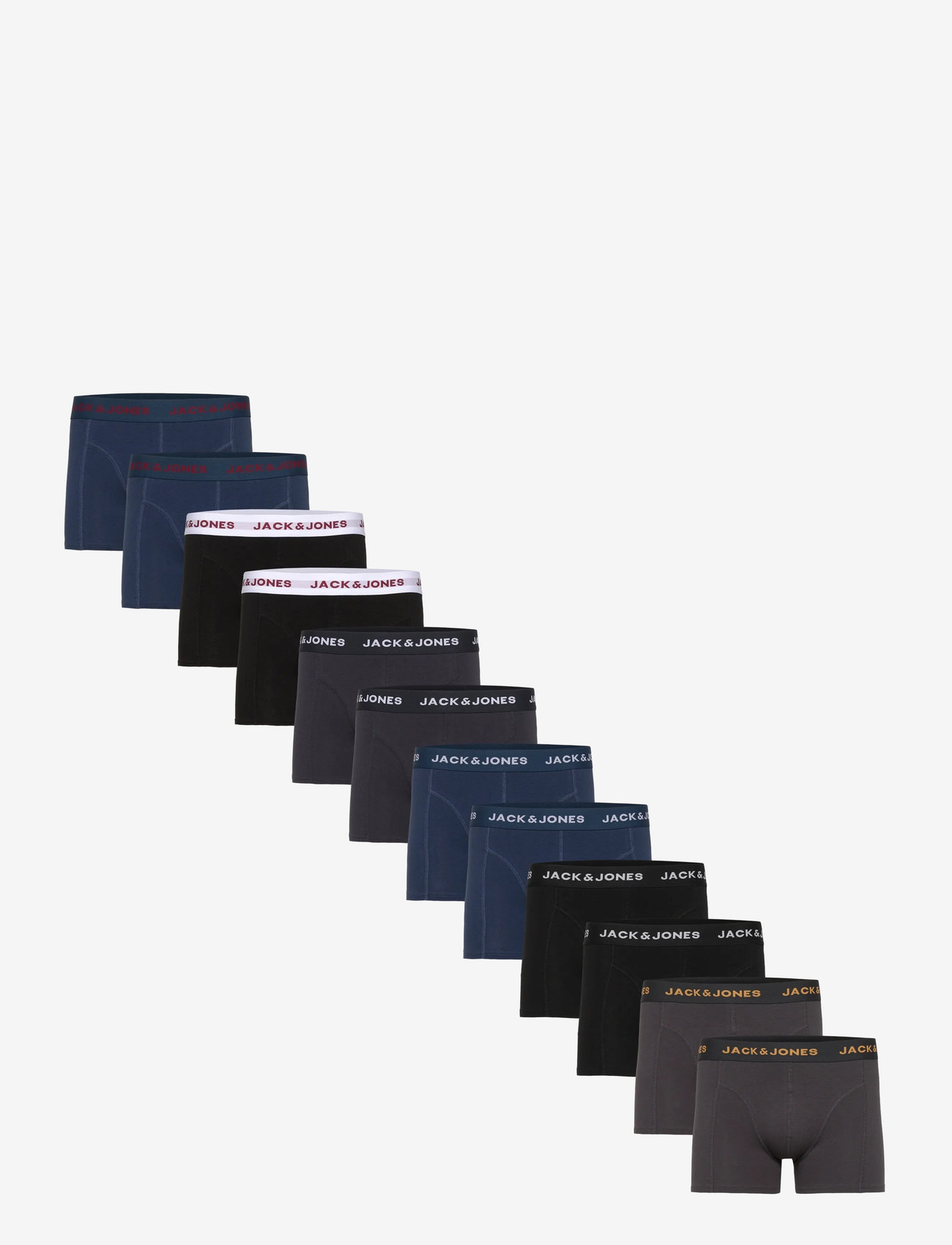 Jack & Jones - JACBOLT SOLID TRUNKS 12 PACK - phantom - 0