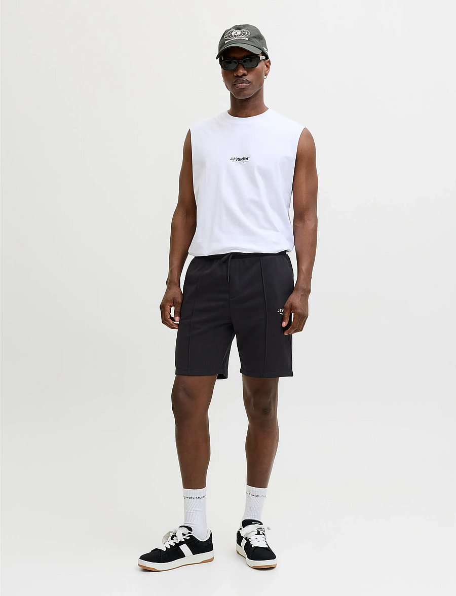 Jack & Jones - JPSTKANE SOHO SWEAT SHORTS MID SN - sweatshorts - black - 4