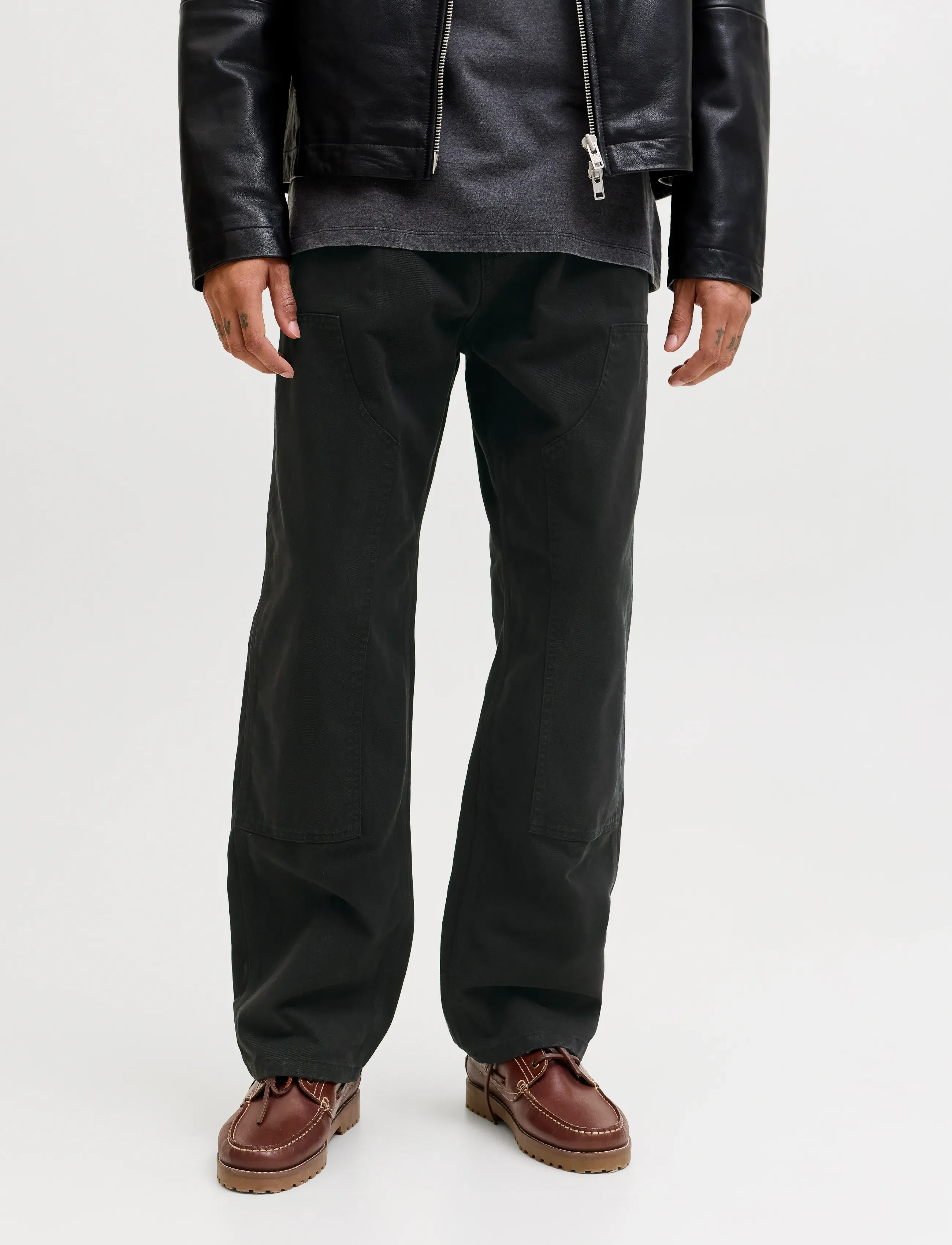 Jack & Jones JPSTALEX PAINTER PANT 017 - Jeans - BLACK / black