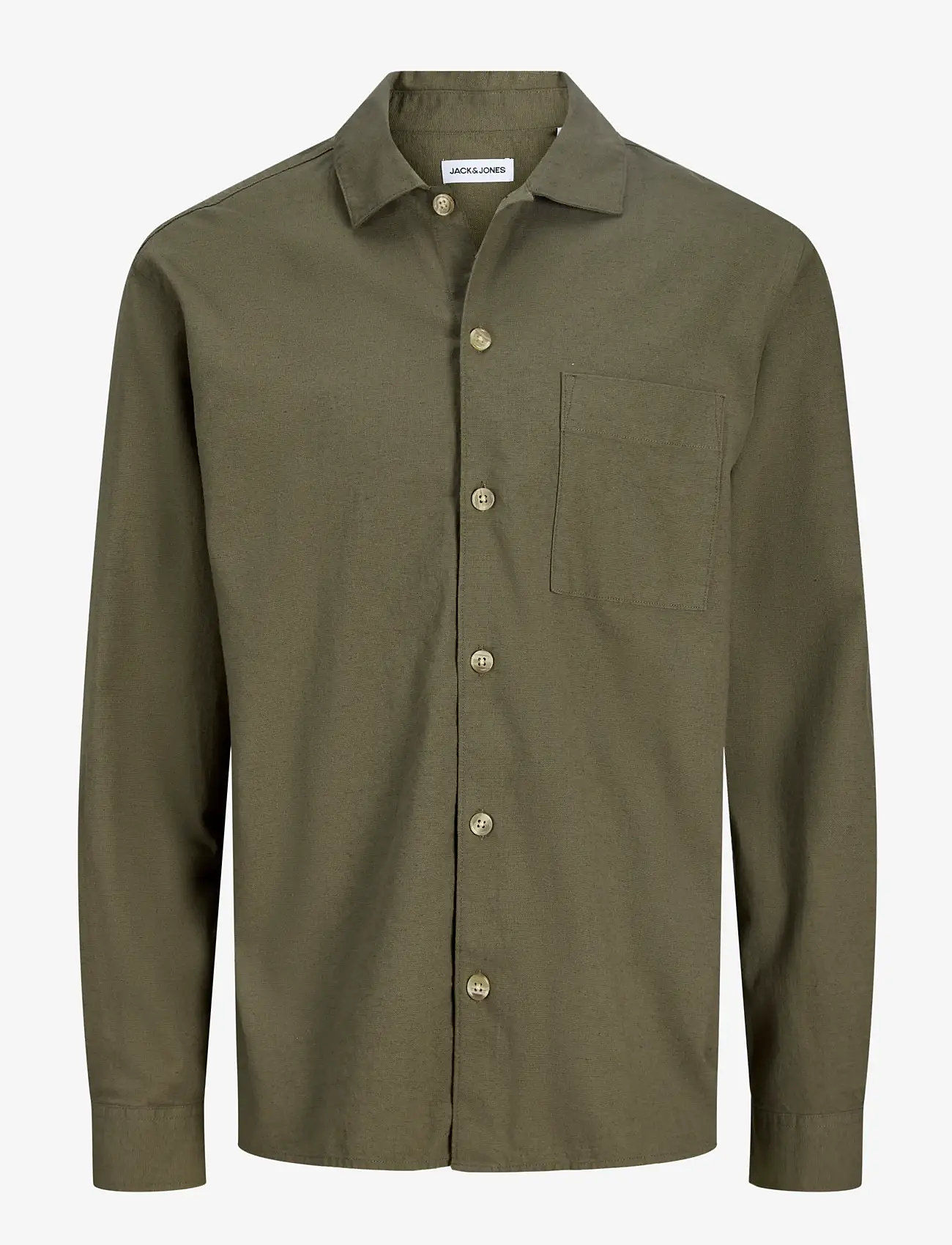 Jack & Jones - JJETRISTAN OVERSHIRT LS LN - kollektionen - dusty olive - 1