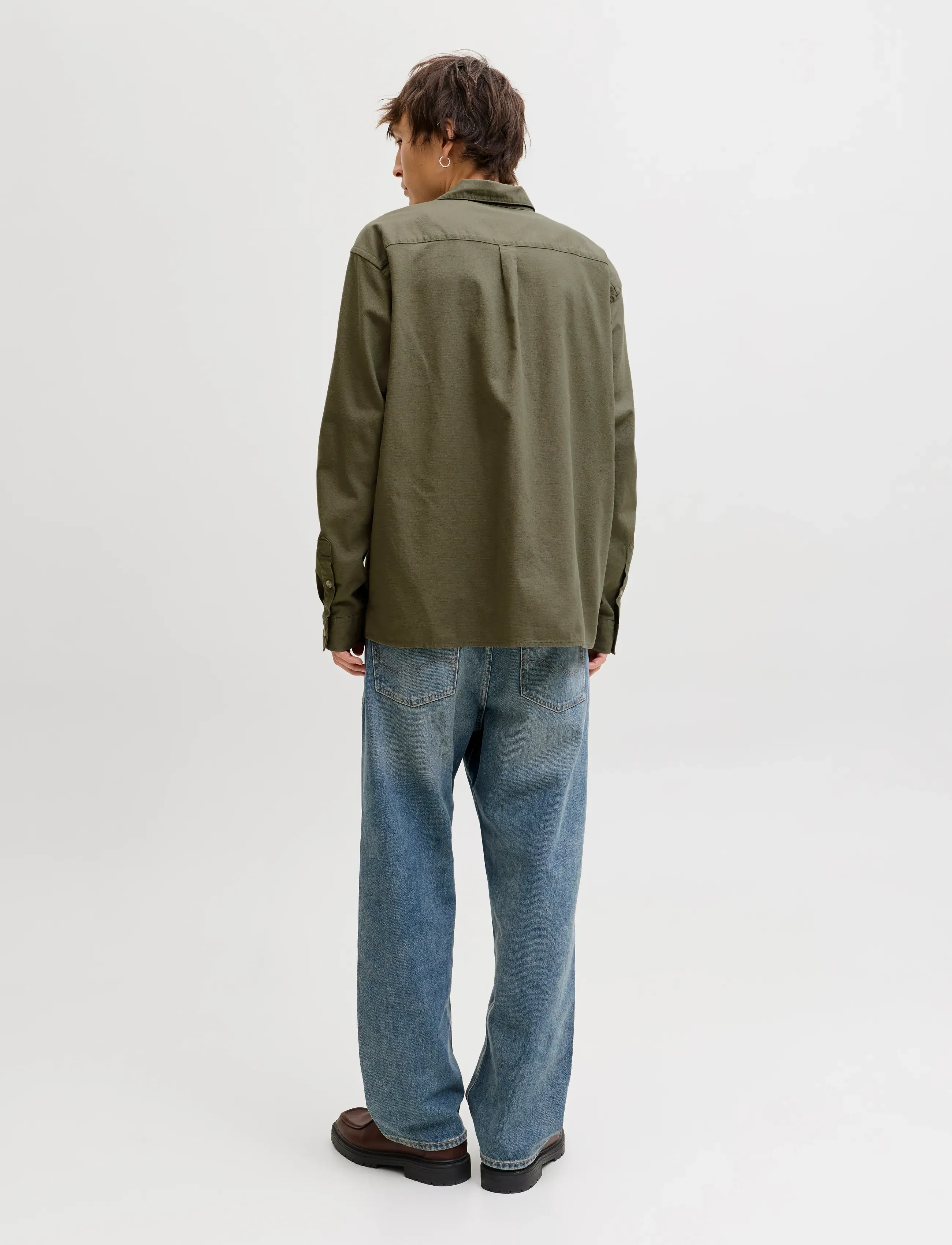 Jack & Jones - JJETRISTAN OVERSHIRT LS LN - kollektsioonid - dusty olive - 3