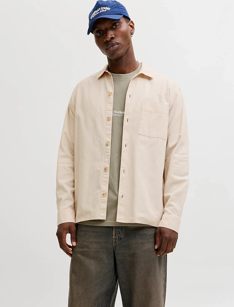 Jack & Jones - JJETRISTAN OVERSHIRT LS LN - kolekcje - moonbeam - 0