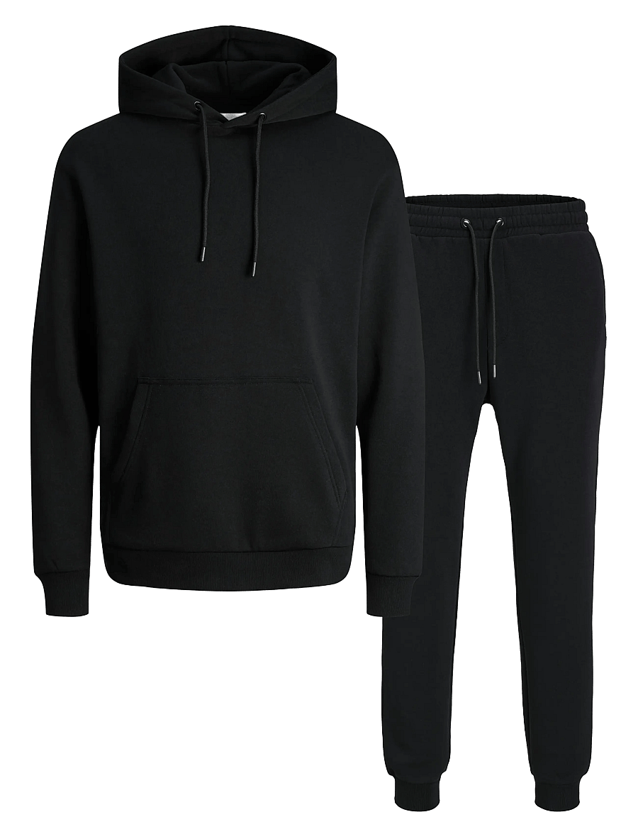 Jack & Jones - JJEBRADLEY SWEAT HOOD SET MP NOOS - track jackets - black - 1