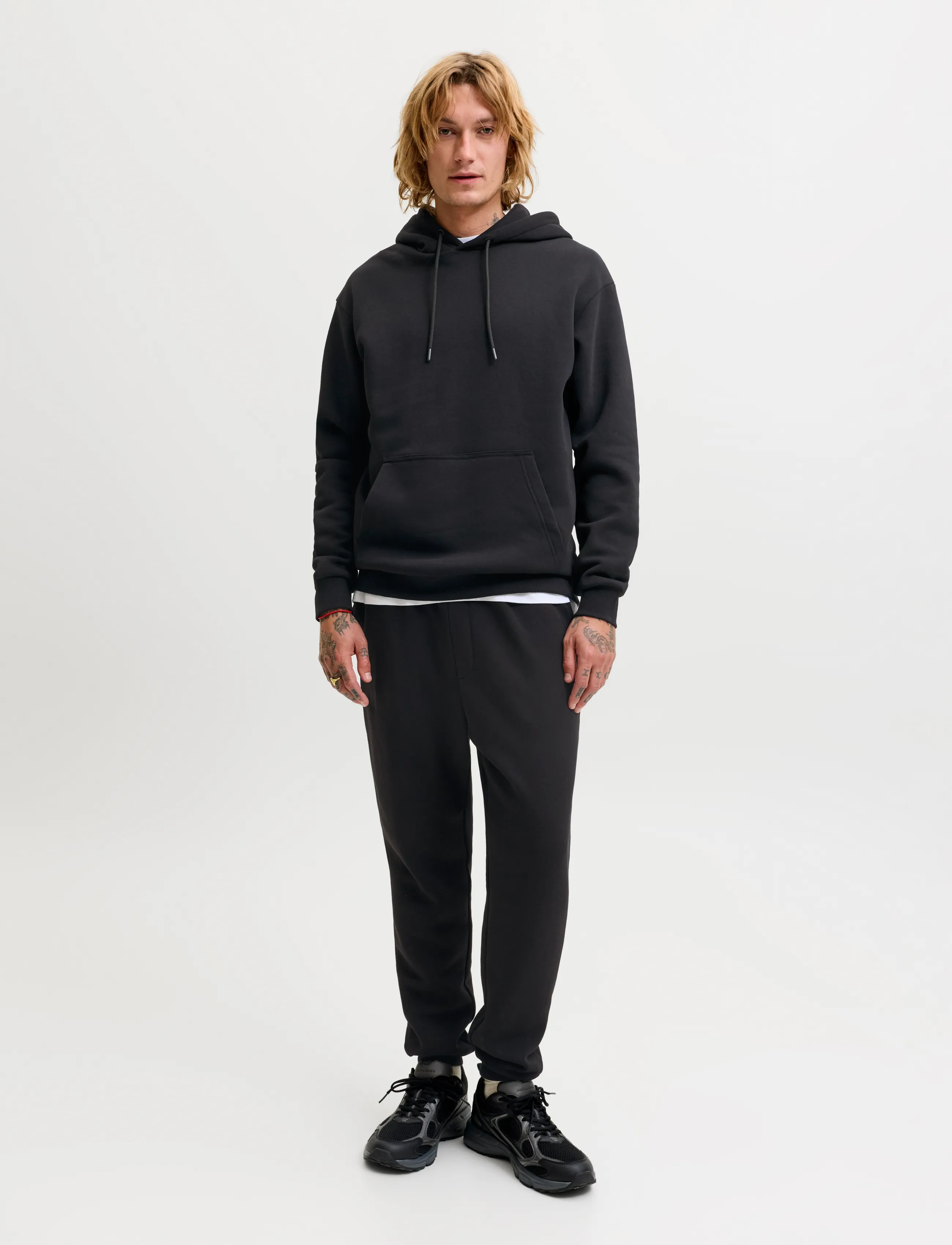 Jack & Jones - JJEBRADLEY SWEAT HOOD SET MP NOOS - track jackets - black - 4