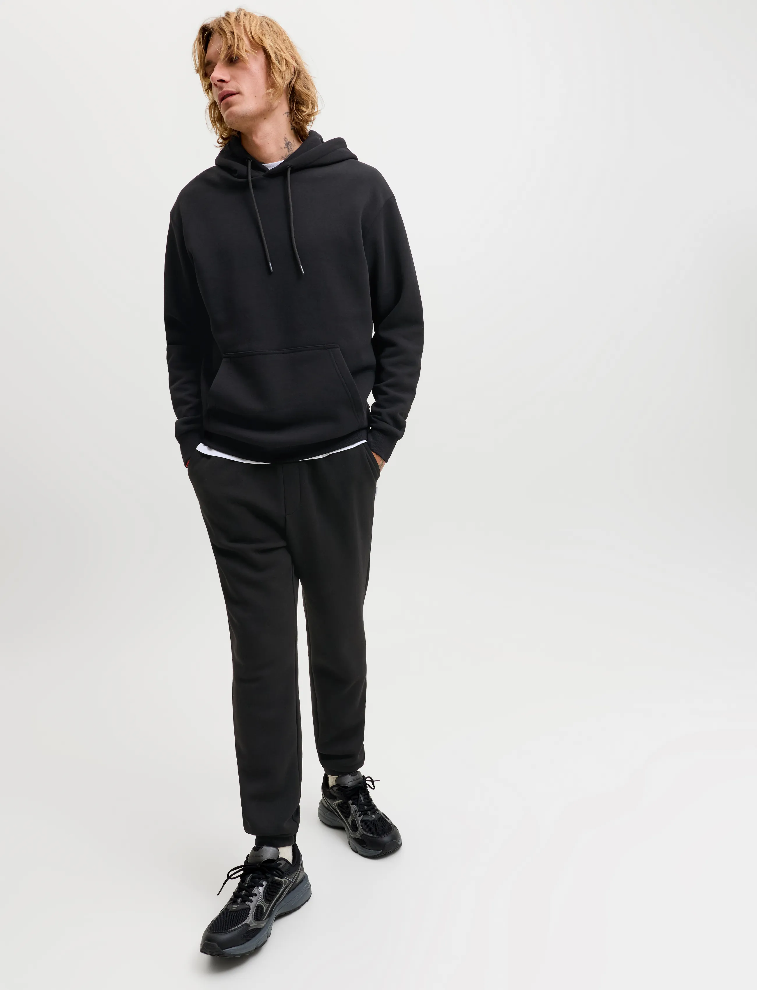 Jack & Jones - JJEBRADLEY SWEAT HOOD SET MP NOOS - track jackets - black - 5