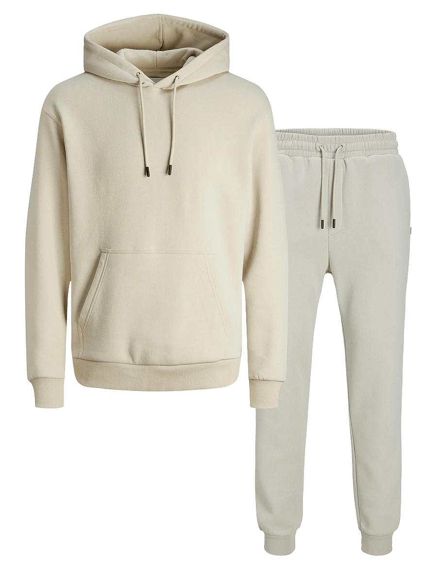 Jack & Jones - JJEBRADLEY SWEAT HOOD SET MP NOOS - trainingsanzüge - moonbeam - 0