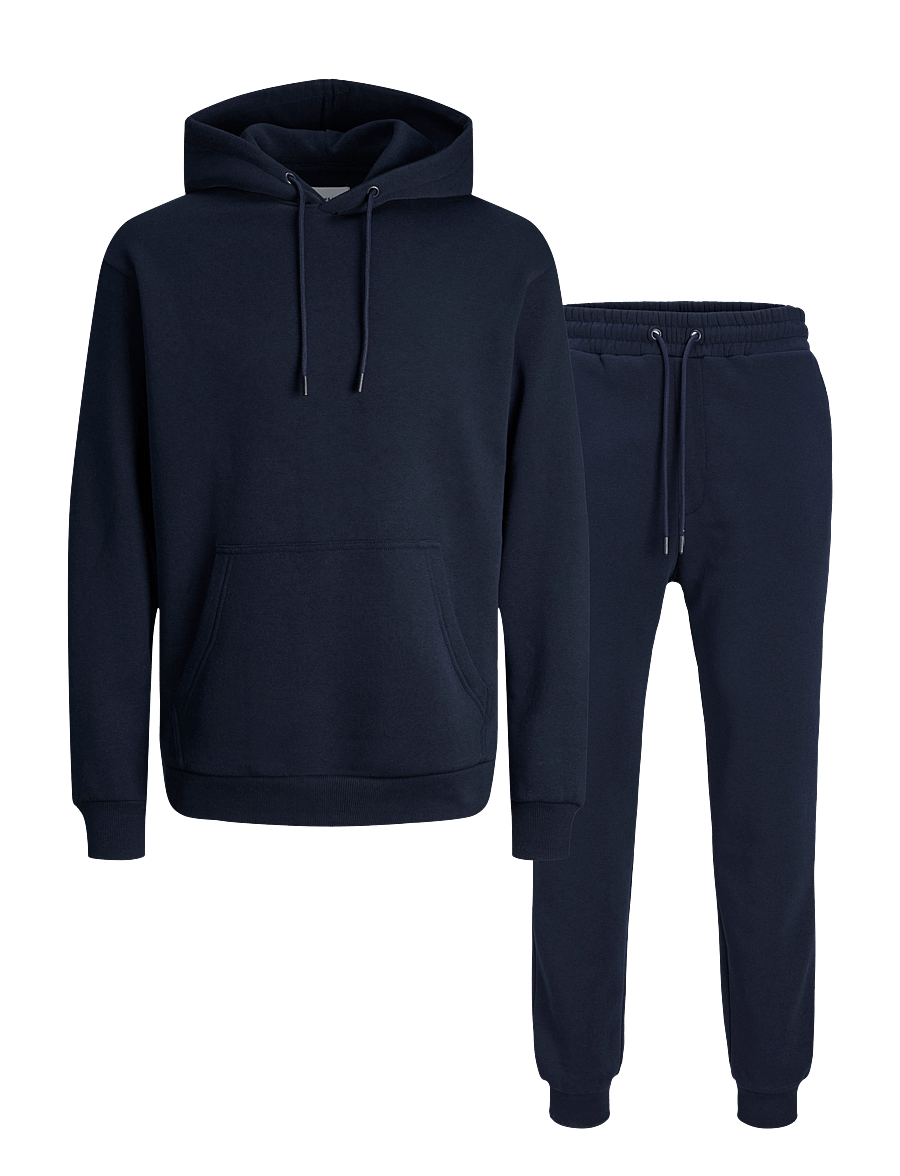 Jack & Jones - JJEBRADLEY SWEAT HOOD SET MP - trainingsanzüge - navy blazer - 0